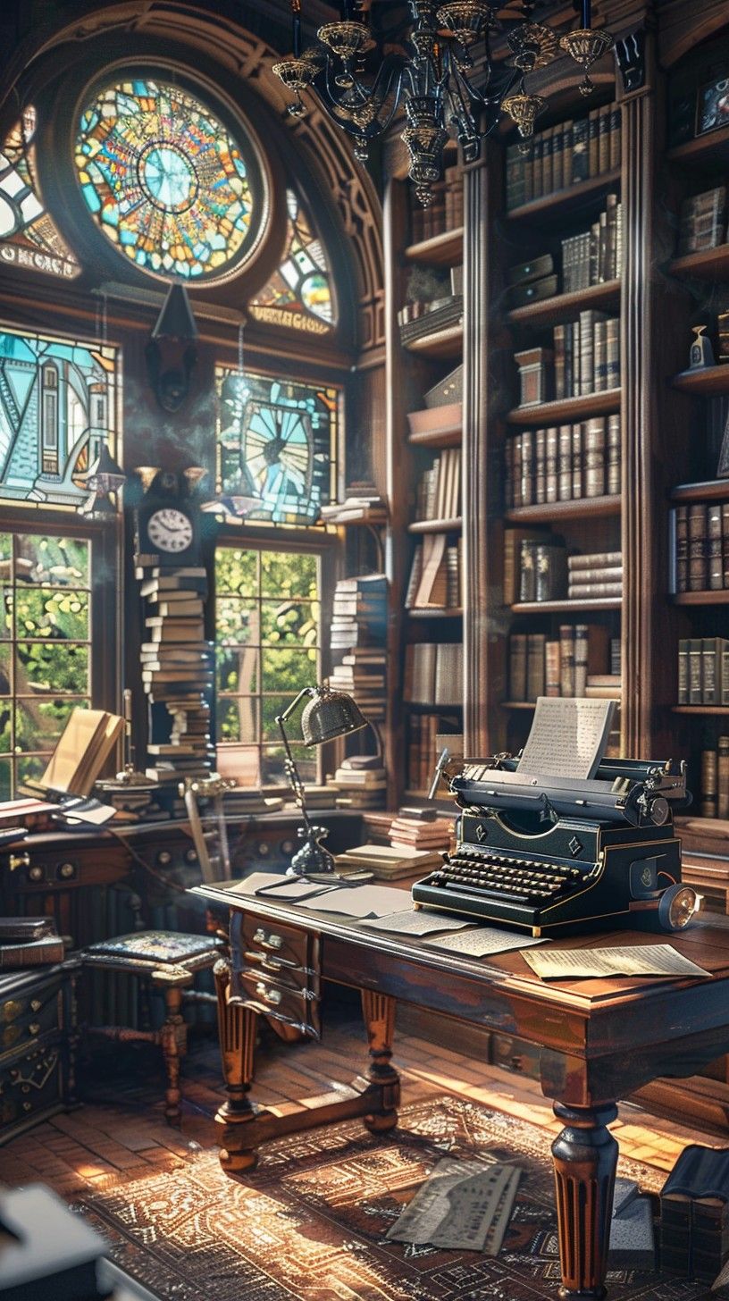 816x1456 Free Vintage Study Room Image, Study, Room