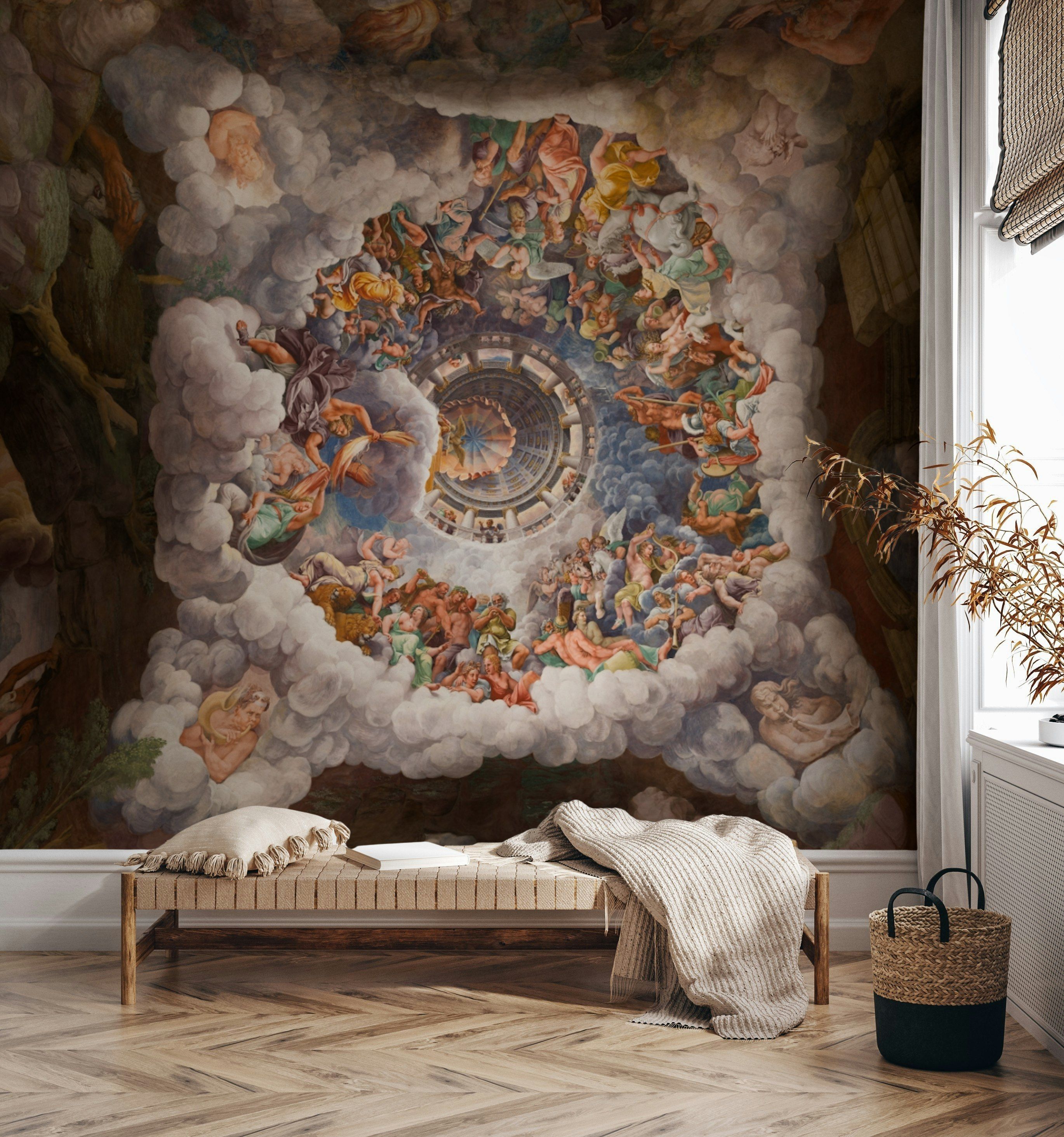 2740x2930 Fresco Ceiling Wallpaper Renaissance Italian Dome Wall Mural Red Barrel Studio Size: 140 W x 108 L