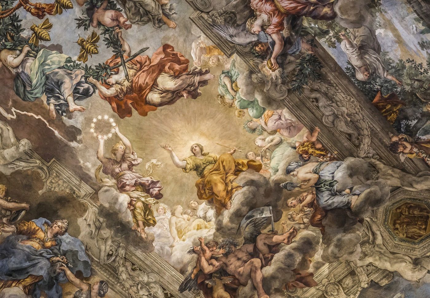 1400x970 Buy Baroque Fresco Mural Wallpaper (SqM)