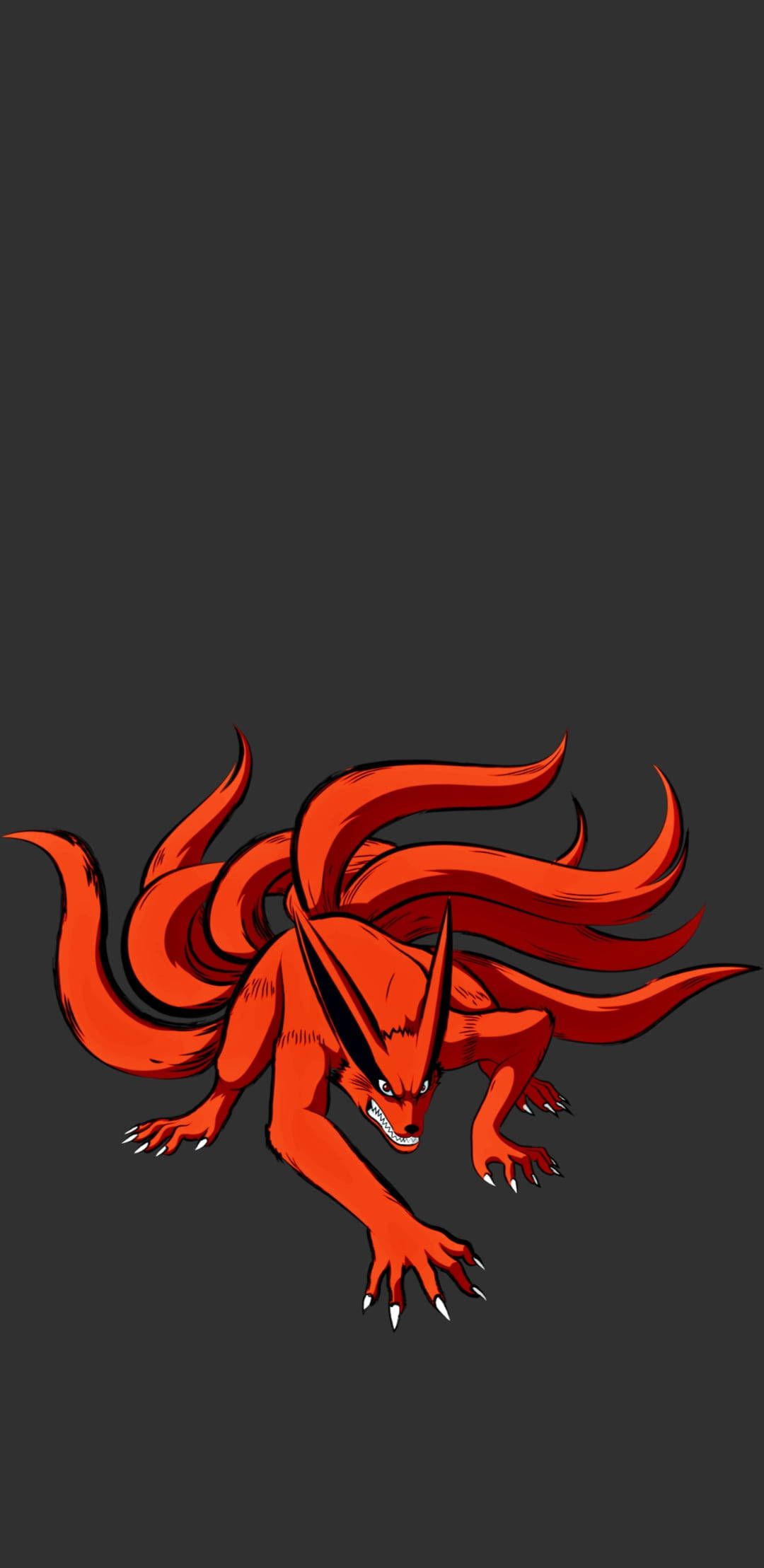 1080x2217 Download Red Nine Tailed Beast Naruto Kurama Wallpaper