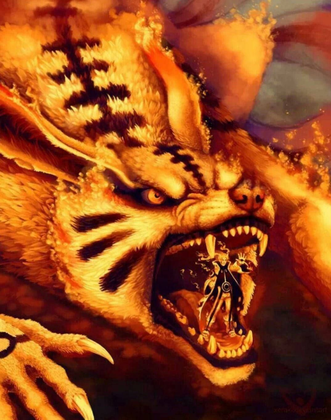 1074x1362 Download Uzumaki And Angry Naruto Kurama Fanart Wallpaper