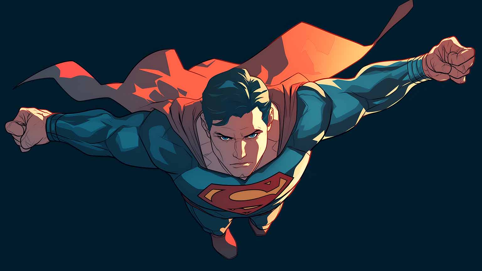1536x864 Free DC Comics Superman Flying Straight Ahead Wallpaper 4K