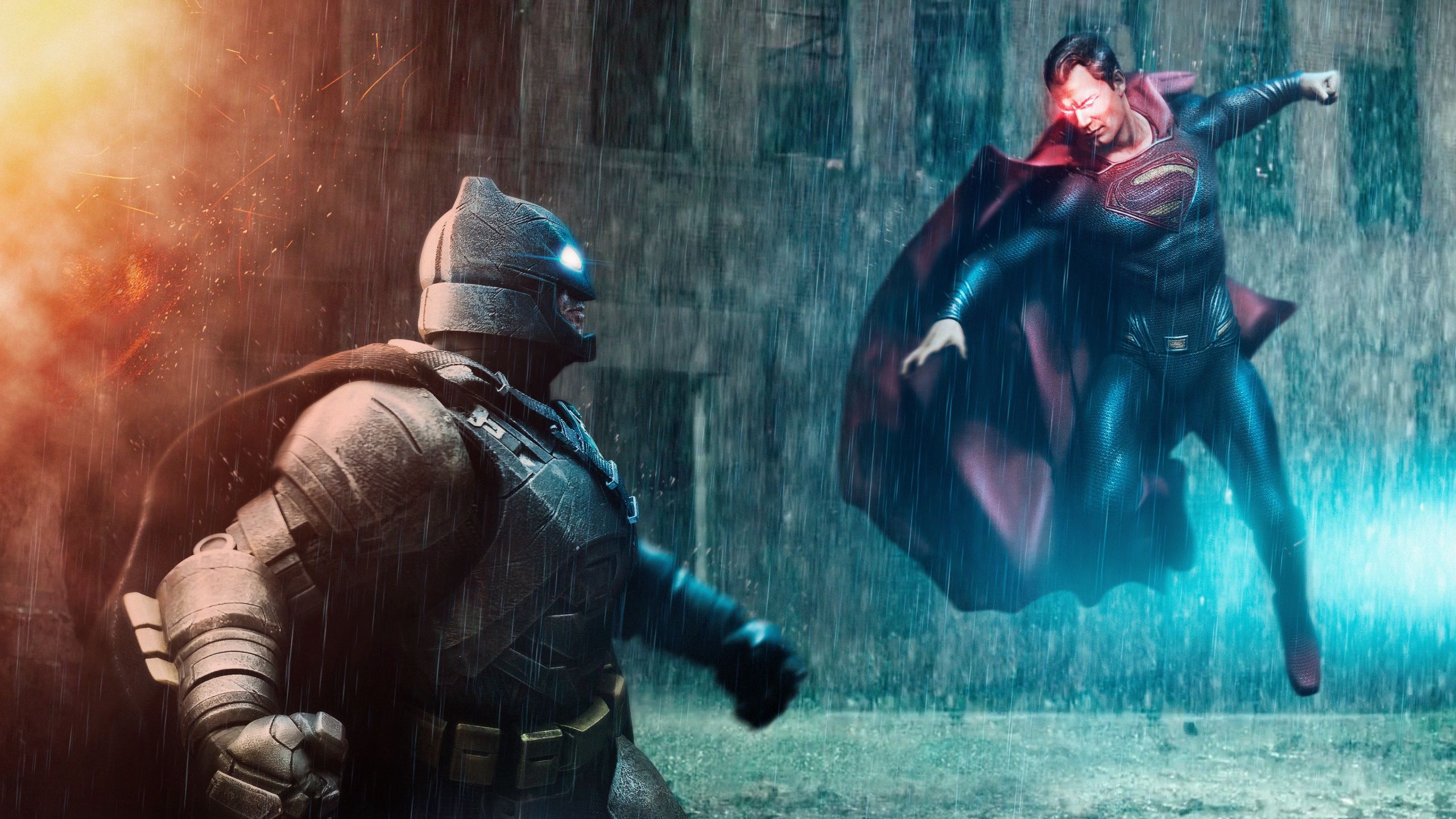 2560x1440 Batman v Superman Wallpaper 4K, DC Comics
