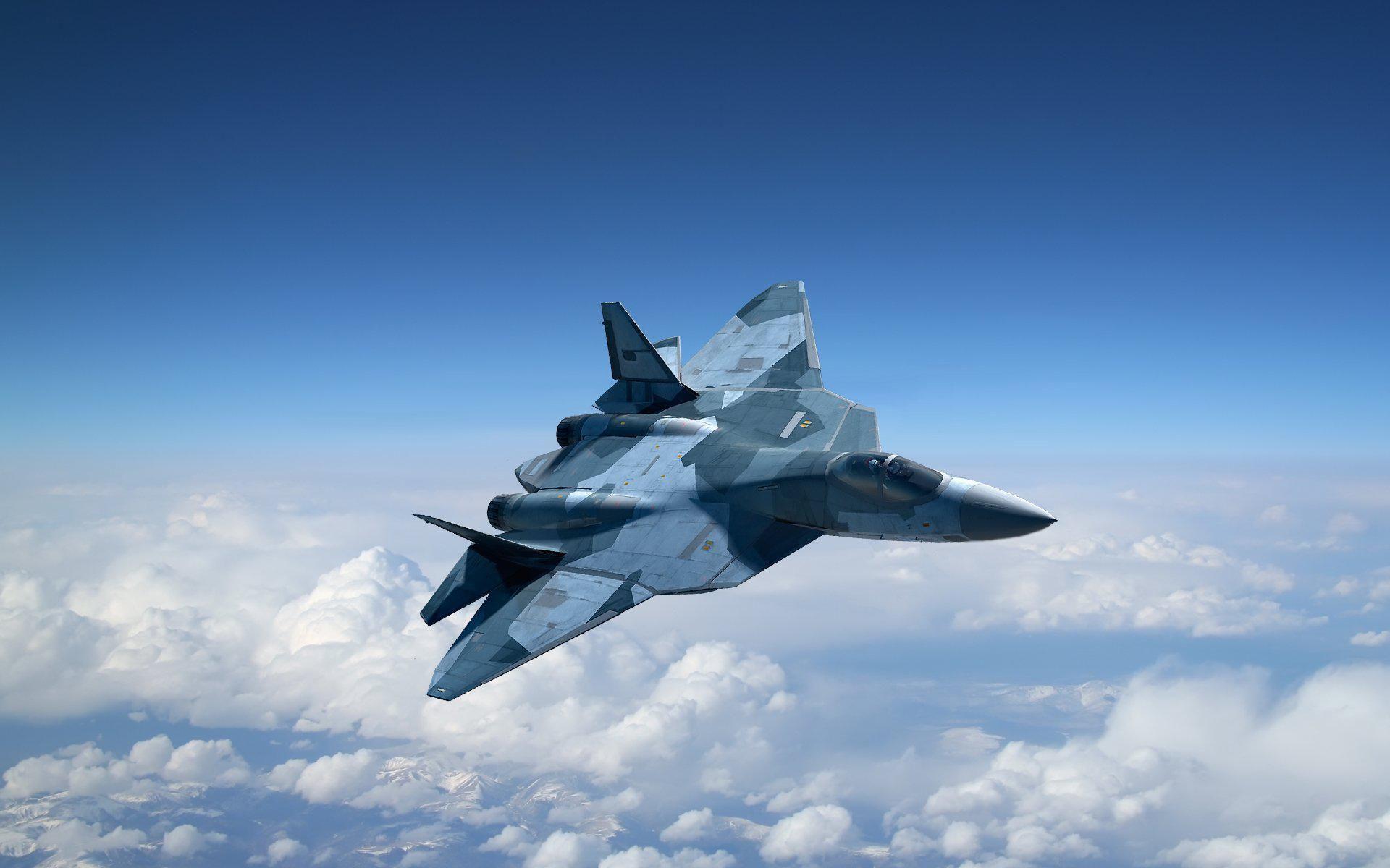1920x1200 HD Sukhoi 50 Fighter Jet Military Airplane Plane Stealth Pak Russian