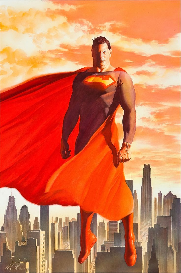 736x1108 HD wallpaper: Superman, Alex Ross, DC Comics, architecture, orange color