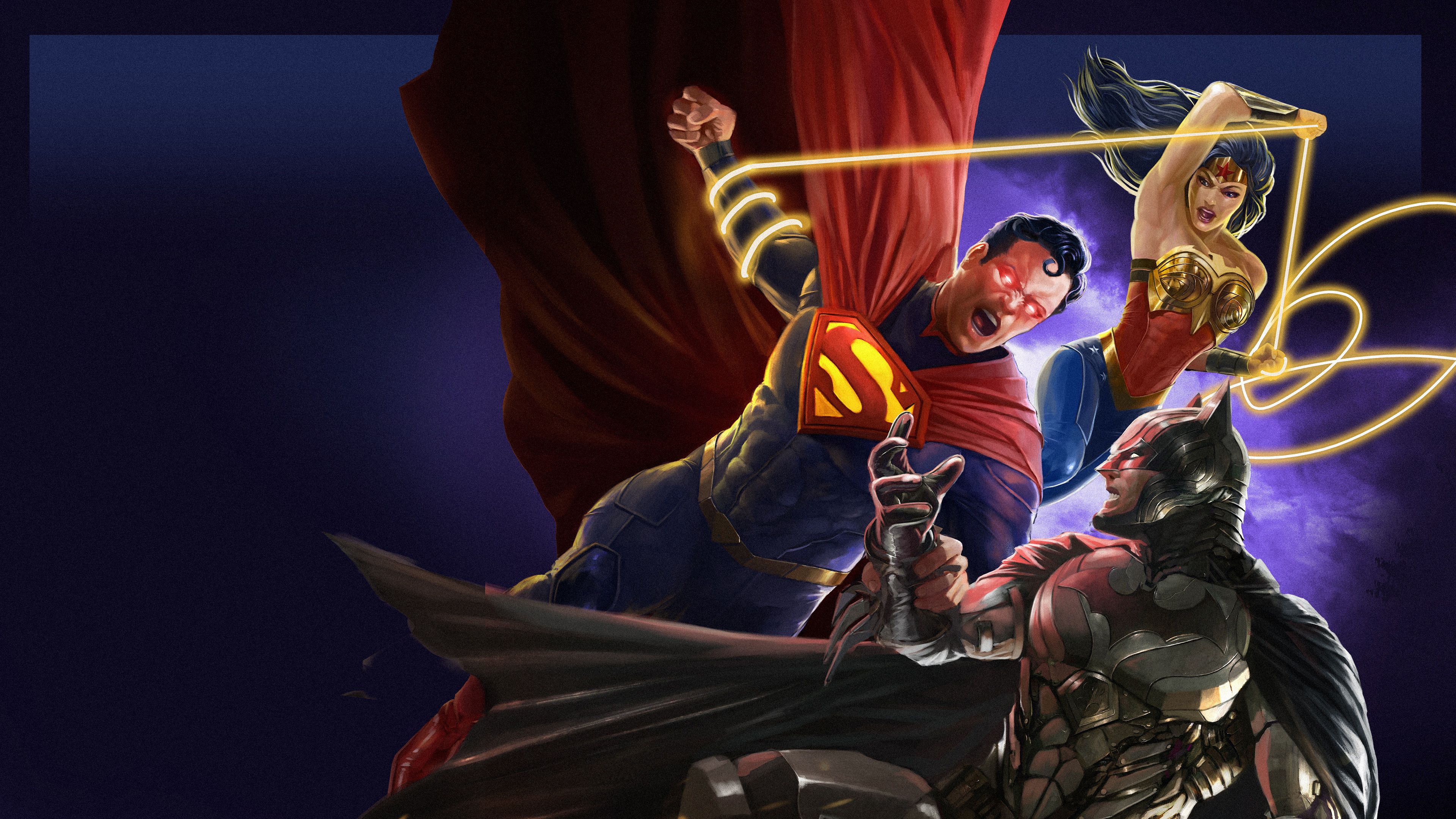 3840x2160 Injustice Wallpaper 4K, Superman, Batman, Wonder Woman