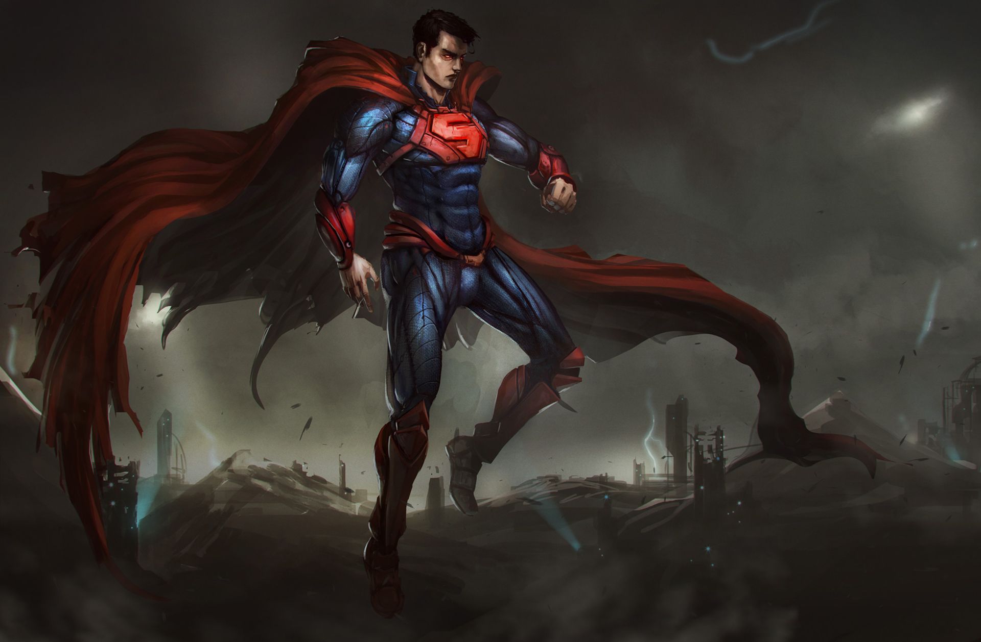 1920x1258 Wallpaper Costume, Armor, Art, Superman, DC Comics, Clark Kent, Man Of Steel, Kal El For Mobile And Desktop, Section фантастика, Resolution 1920x1258