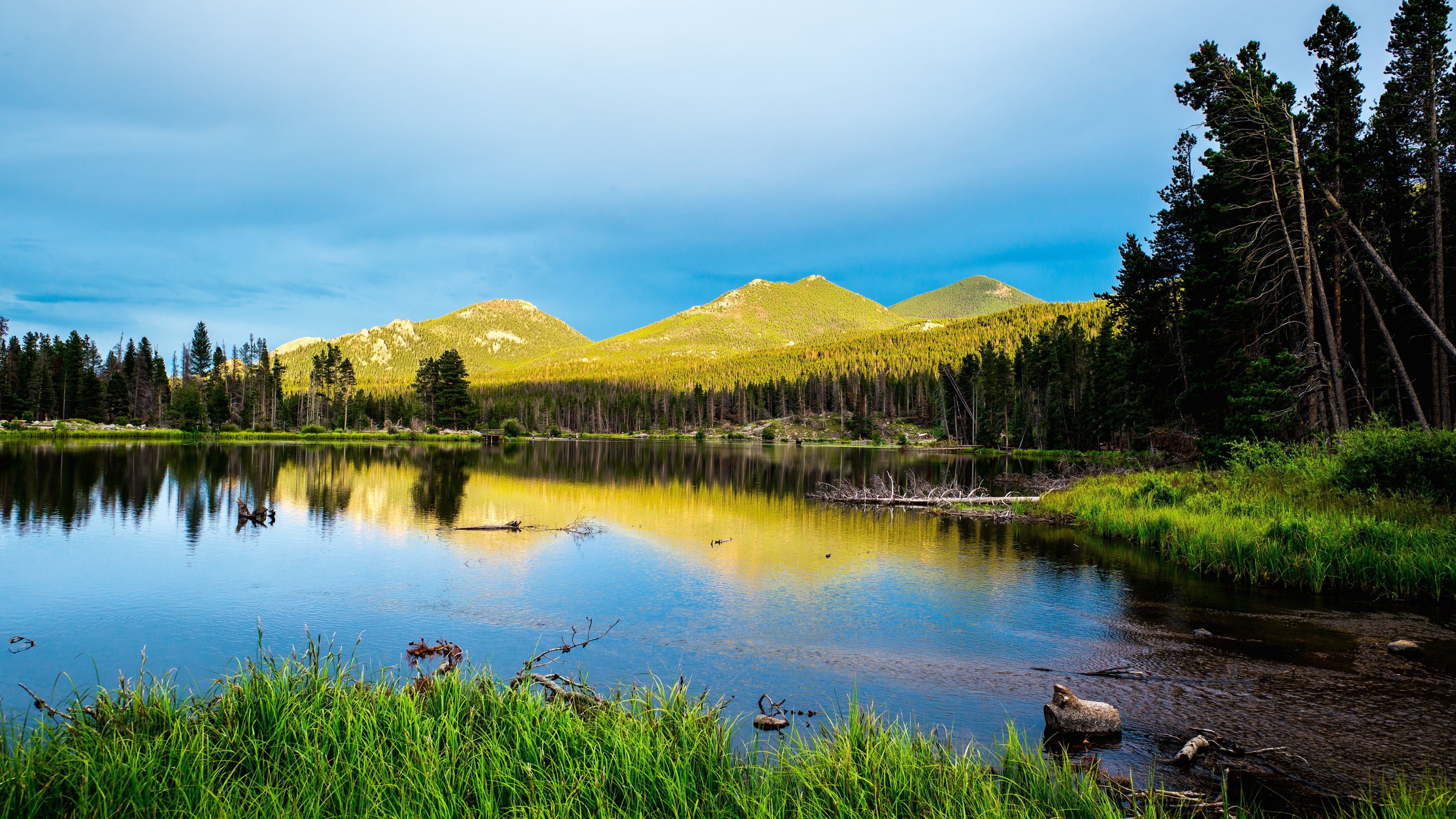 4480x2520 Sprague Lake Wallpaper 4K, Rocky Mountain National Park