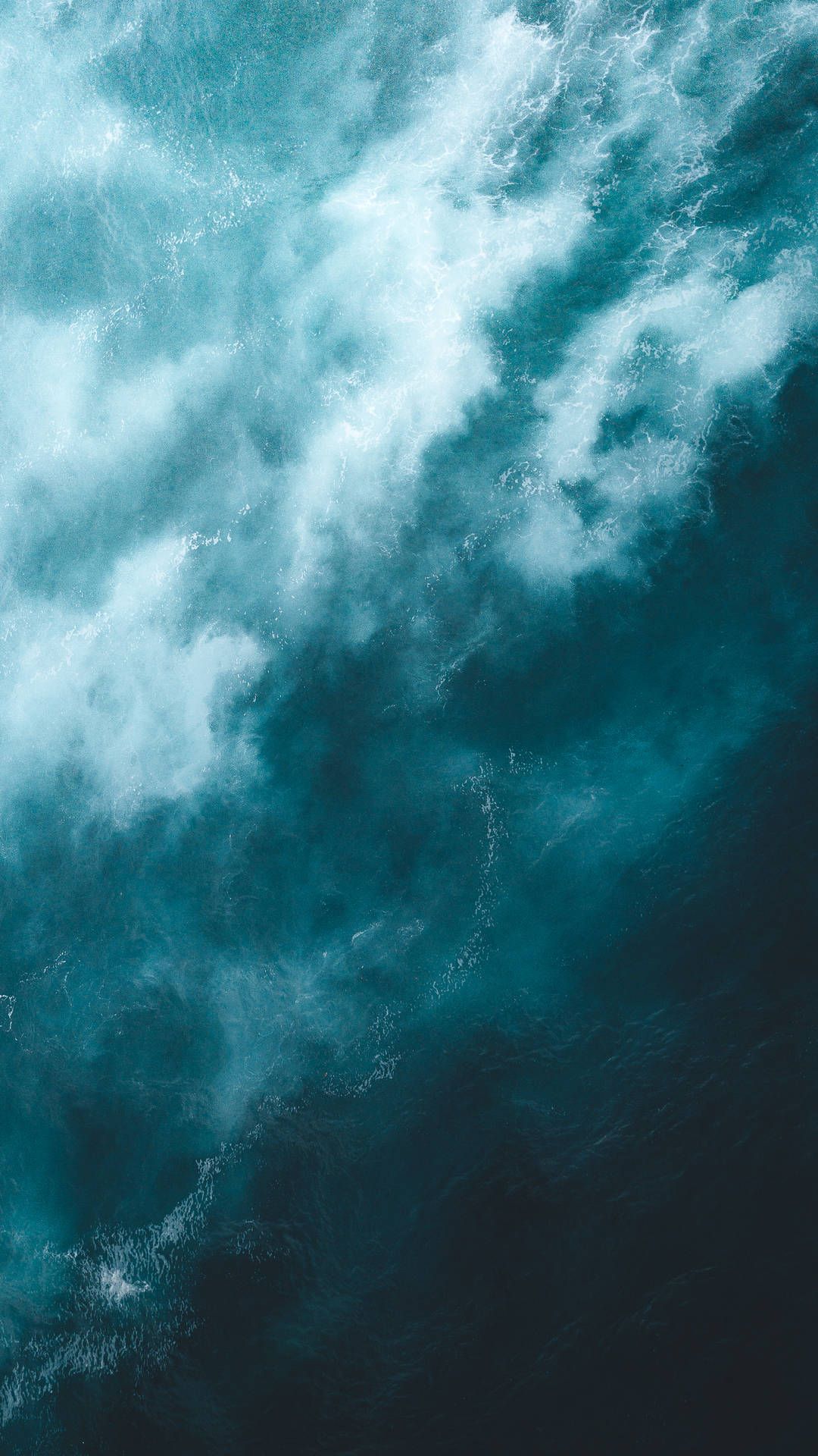 1080x1920 Download Misty Navy Blue Ocean Wallpaper