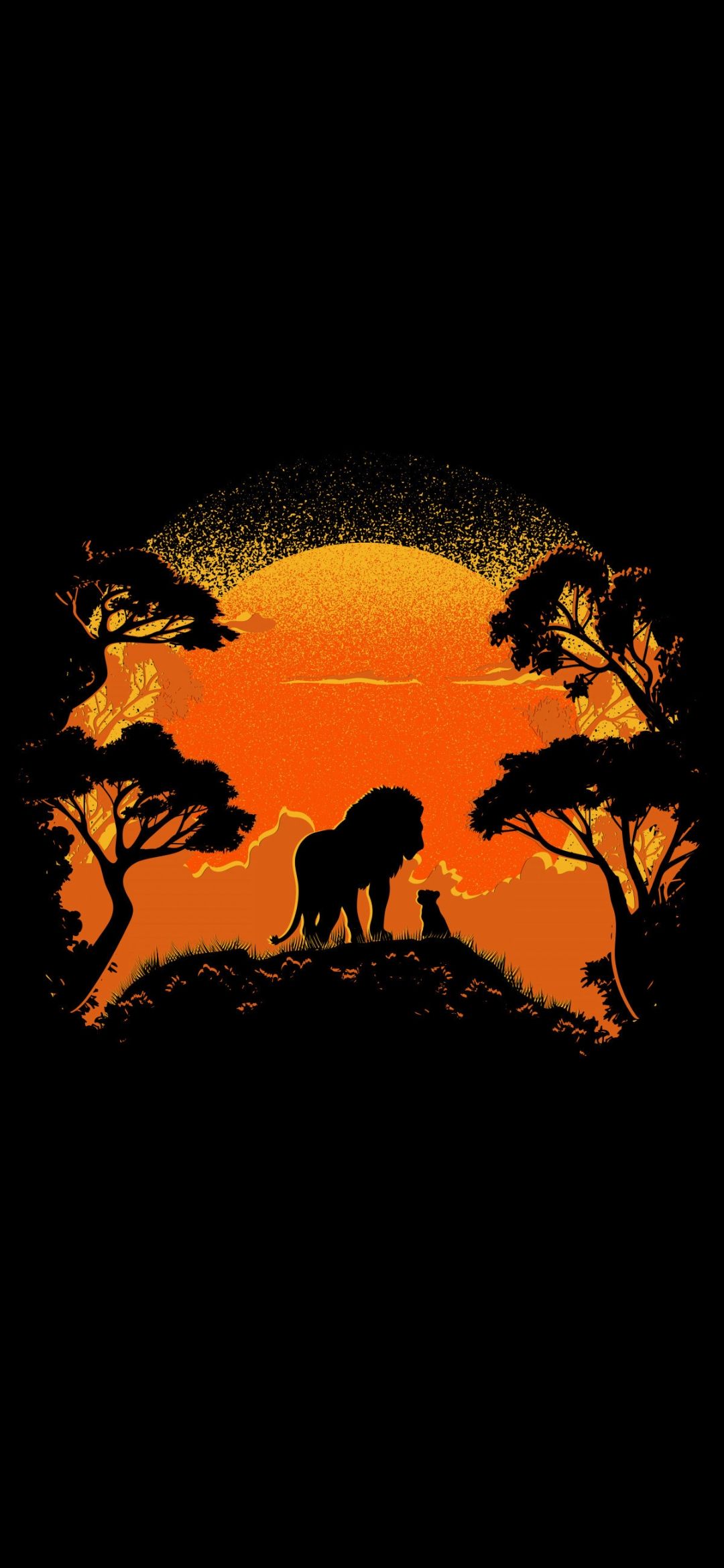 1080x2340 Wallpaper Orange, t Shirt, Simba, Mufasa, Nala, Background Free Image