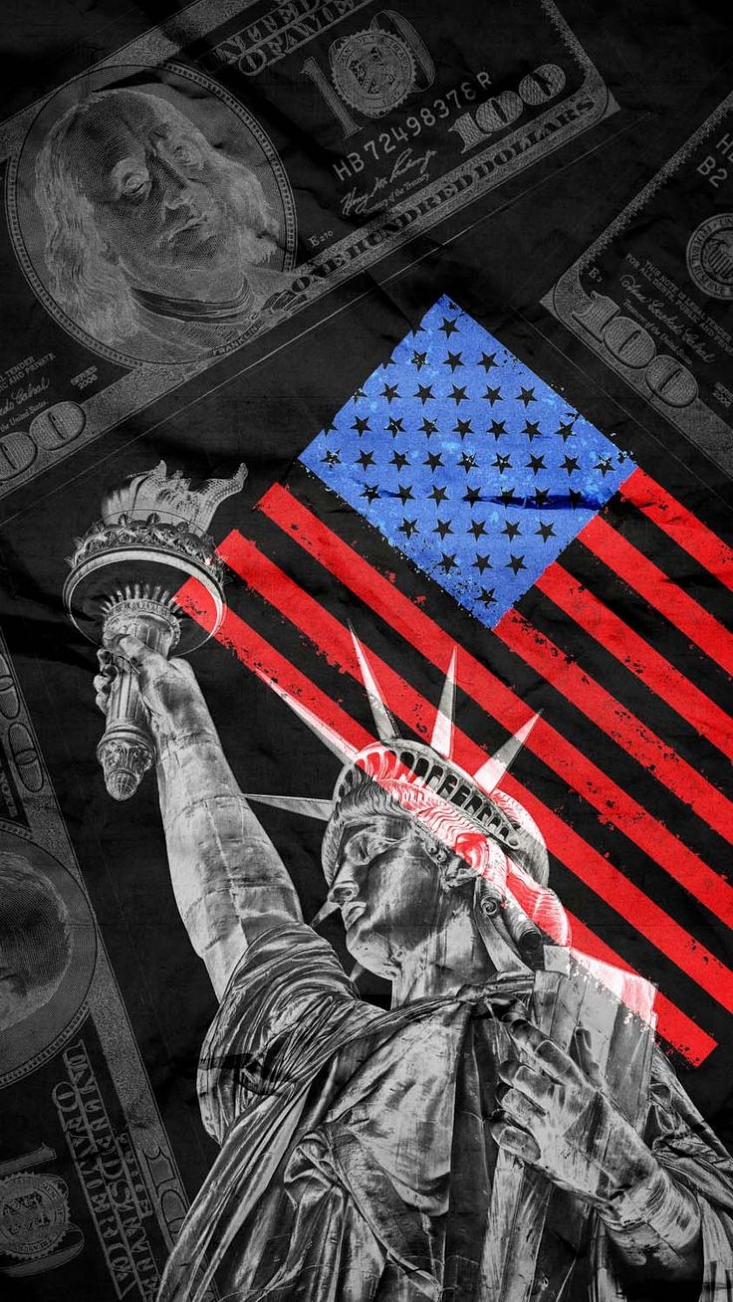 1500x2665 American Dollars Cash Statue Of Liberty Unique USA