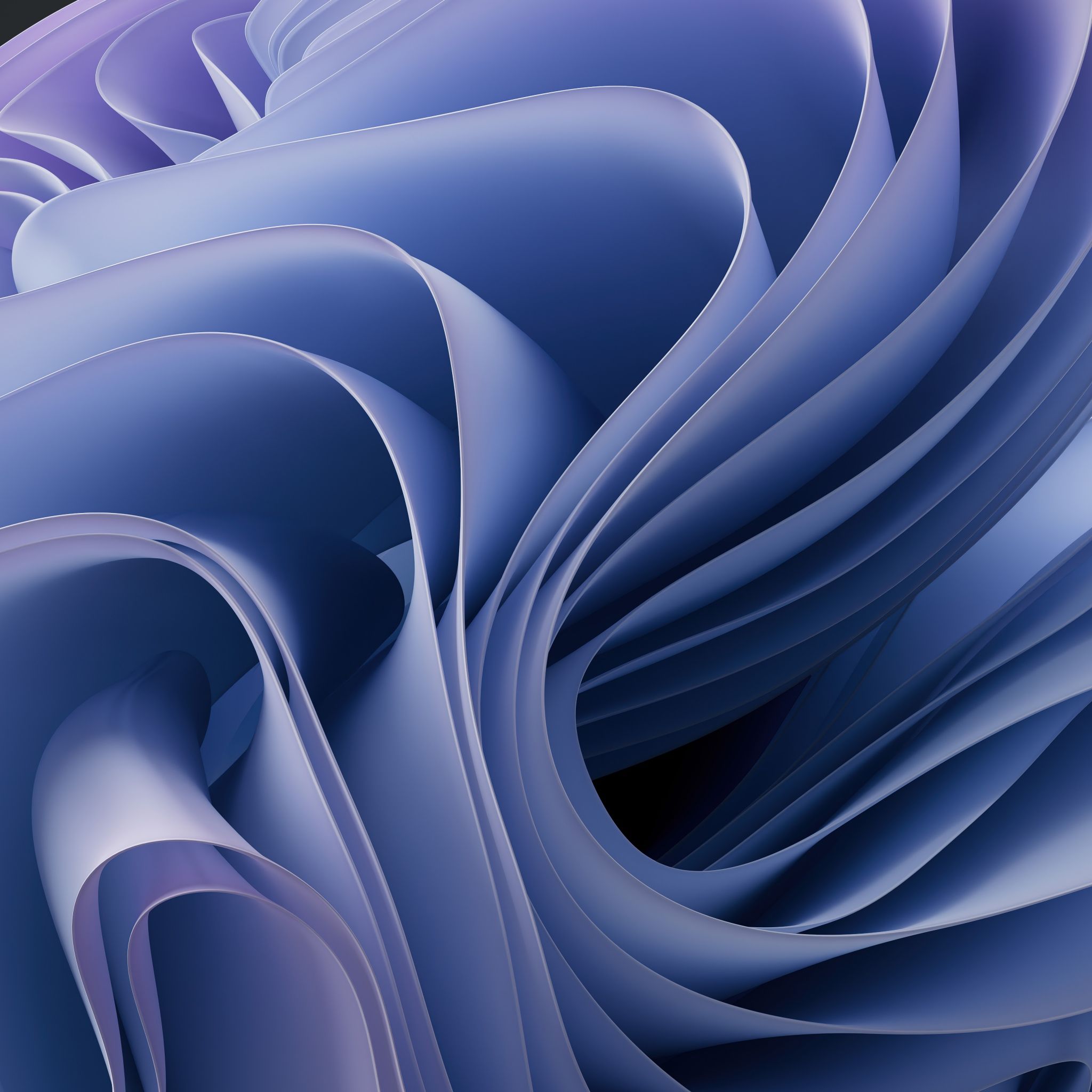 2048x2048 Windows 11 Wallpaper 4K, Blue purple abstract, Swirls