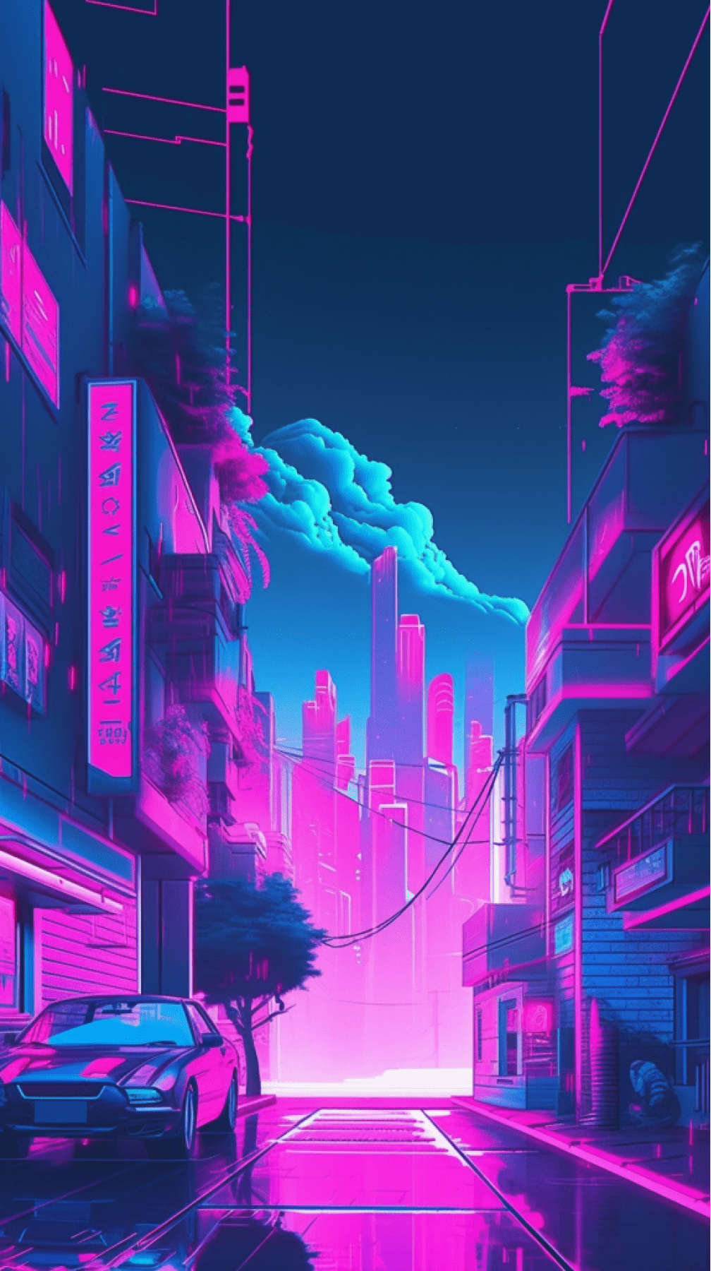 1008x1800 Retrowave Wallpaper Ideas