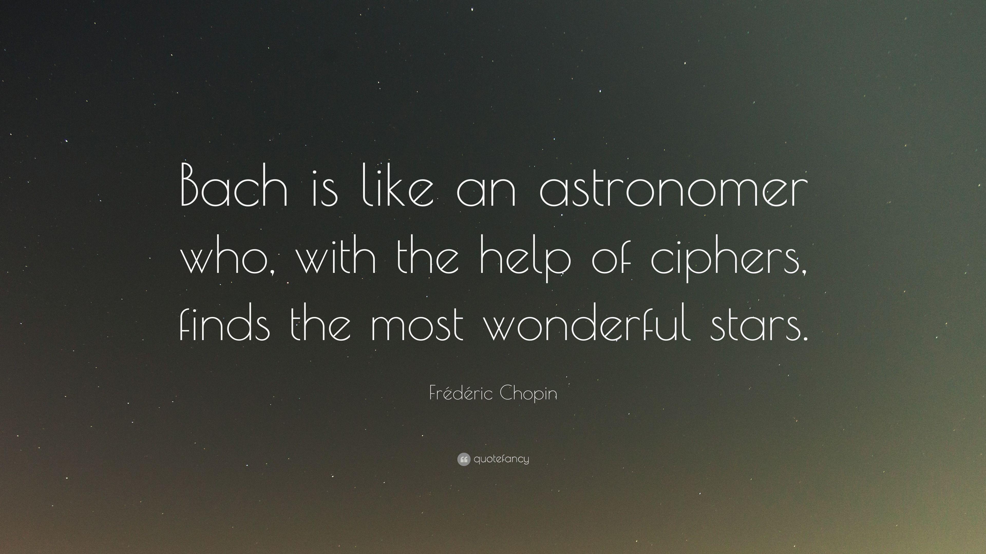 3840x2160 Frédéric Chopin Quote: “Bach is like an astronomer who, with