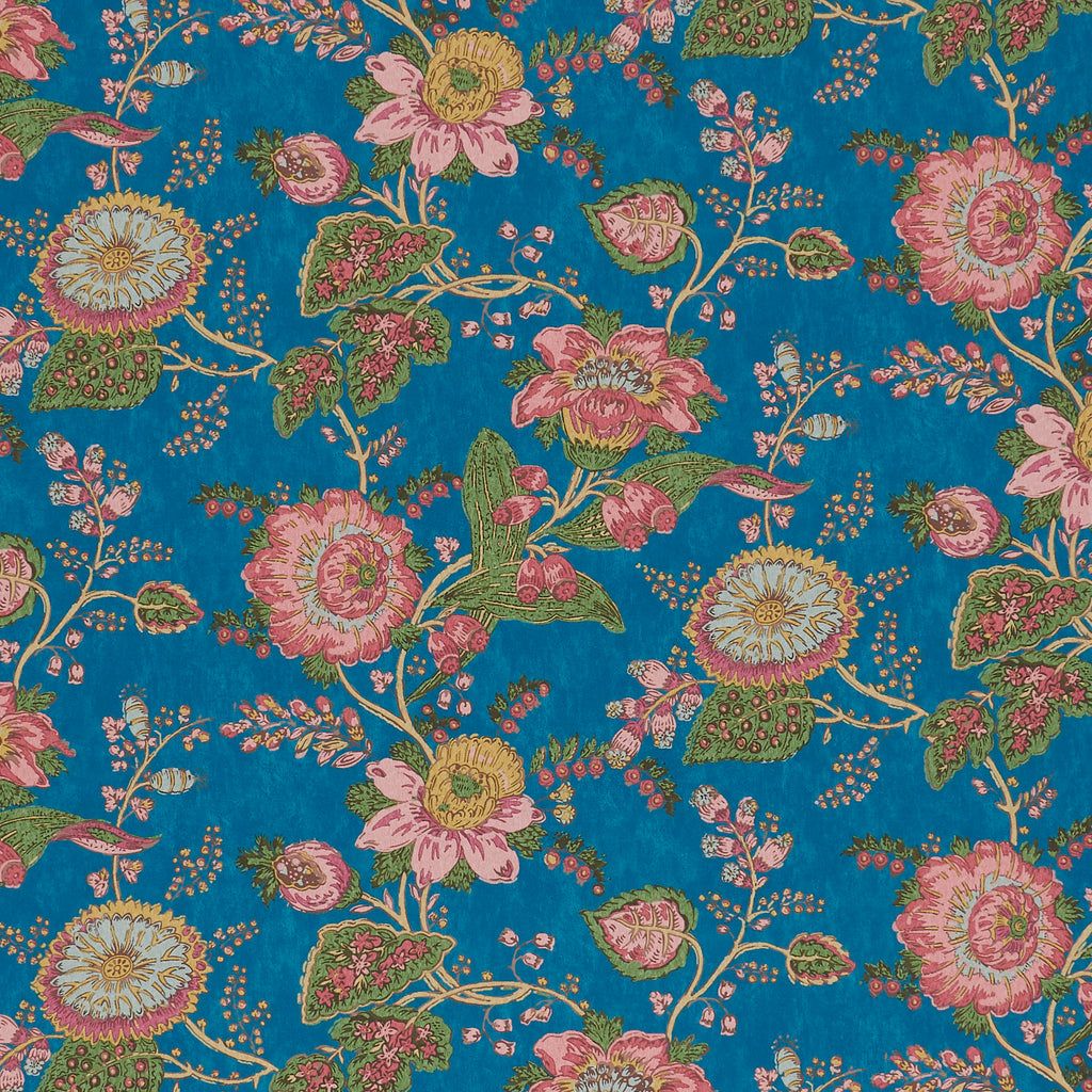 1024x1024 Indiennes Jewel Blue Wallpaper Sample