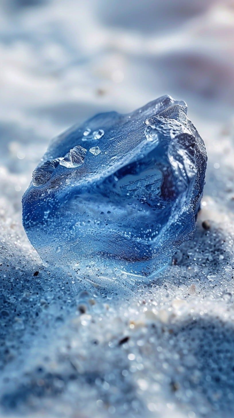 816x1456 Free Sapphire Ice Jewel Image, Blue, Snow