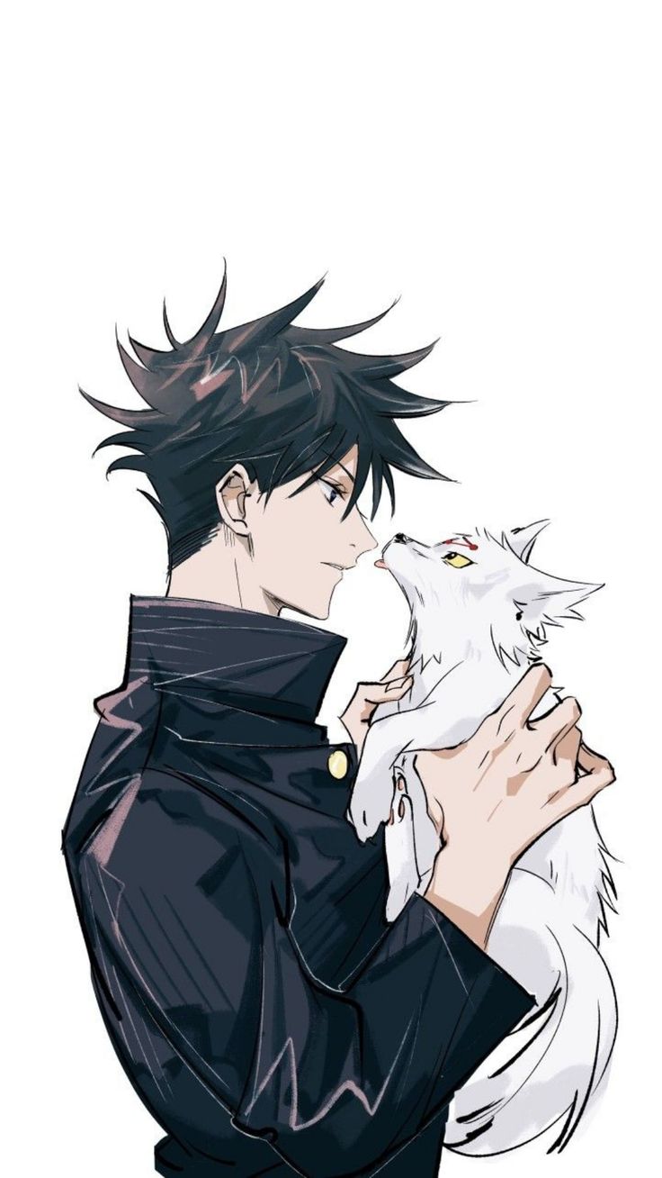 736x1308 Wallpaper do Fushiguro Megumi with divine dog
