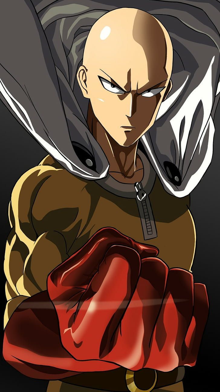 728x1294 HD Wallpaper: Saitama, Untitled, One Punch Man, Anime, Gloves, Vector, Illustration