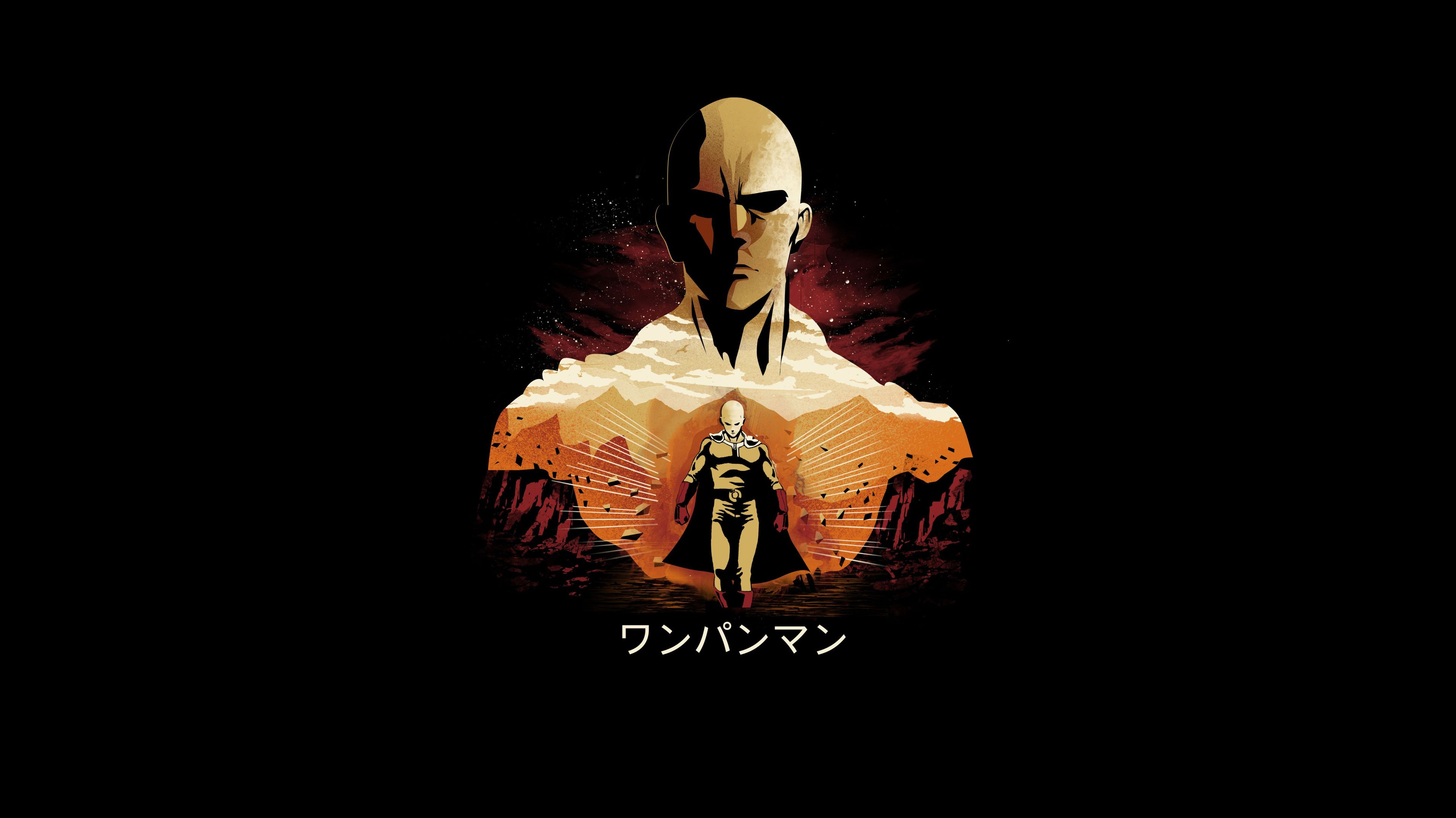 3840x2160 Saitama Wallpaper 4K, Artwork, One Punch Man, AMOLED