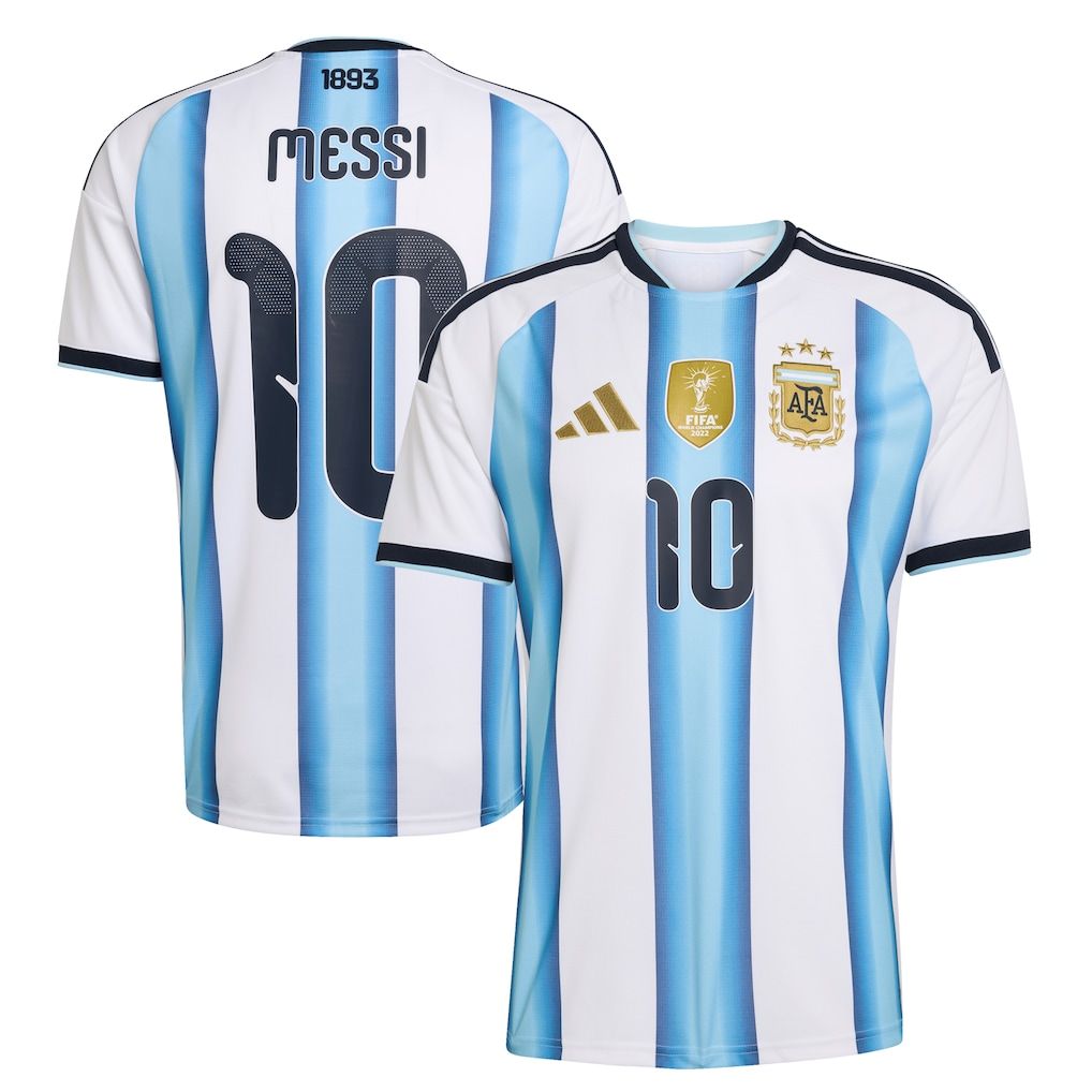 1018x1018 Men's Argentina National Team Lionel Messi adidas White FIFA x World Cup 2026 Home Replica Jersey