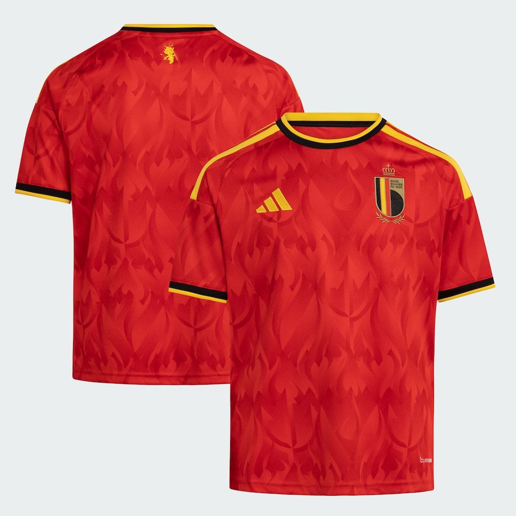 1018x1018 Belgium National Team adidas Youth FIFA x World Cup 2026 Home Replica Jersey