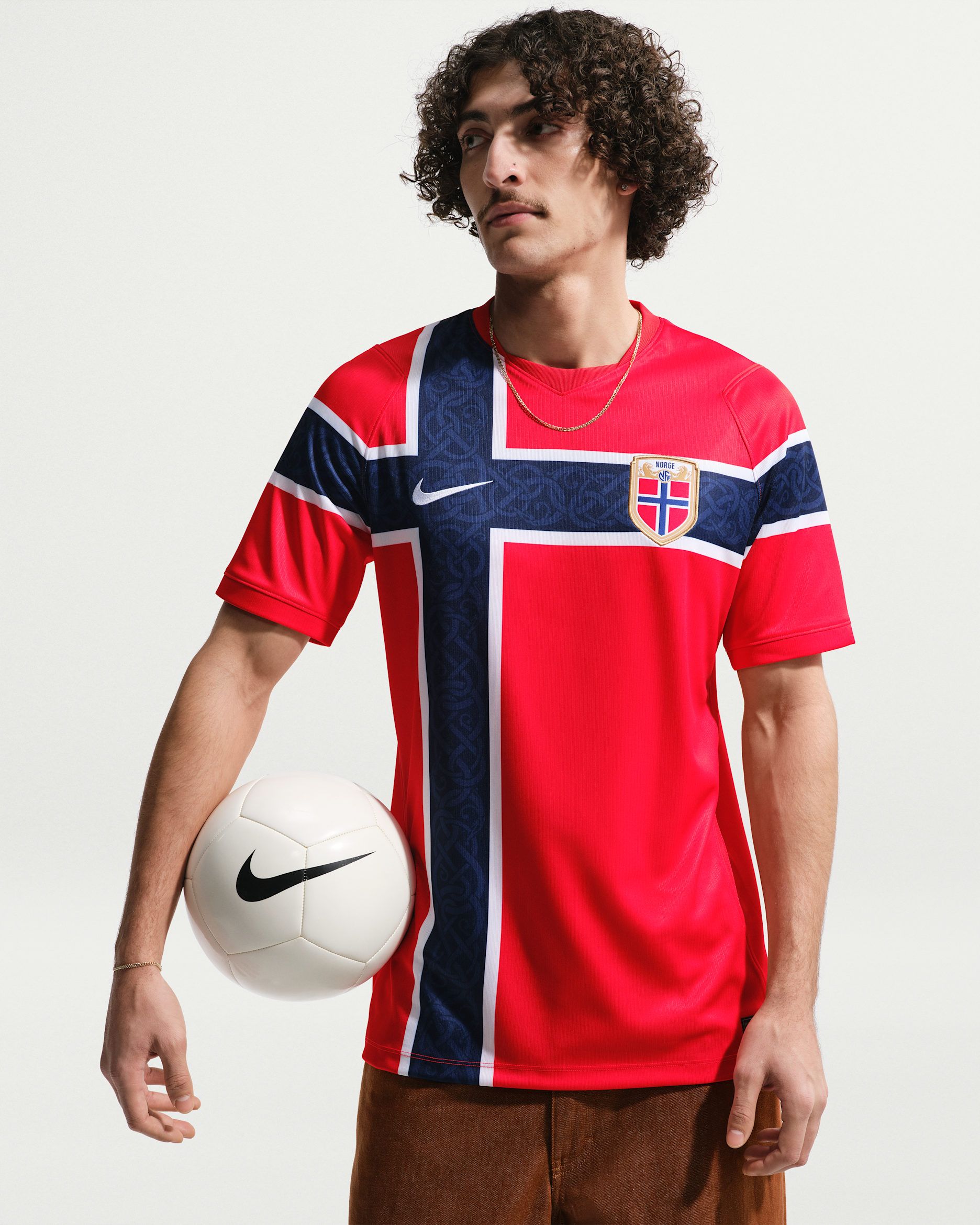 1872x2340 Norway 2026 Stadium Home Men's Nike Dri FIT Soccer Replica Jersey.