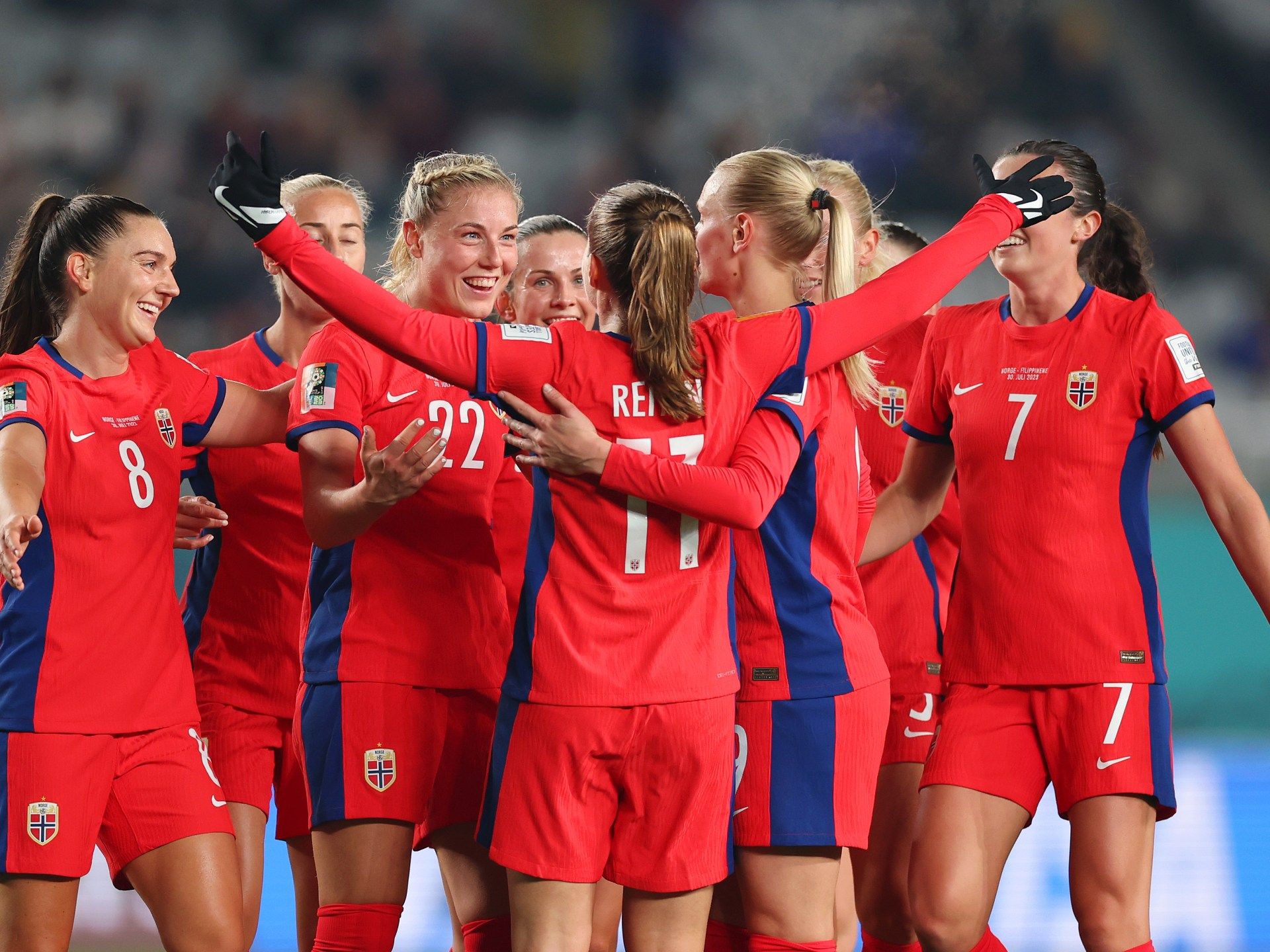 1920x1440 Norway qualify for Women's World Cup last 16 after thrashing Philippines. Women's World Cup News