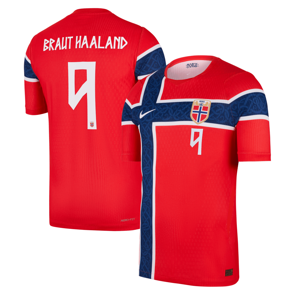 1018x1018 Erling Haaland Norway National Team Nike 2026 Home Match Authentic Jersey