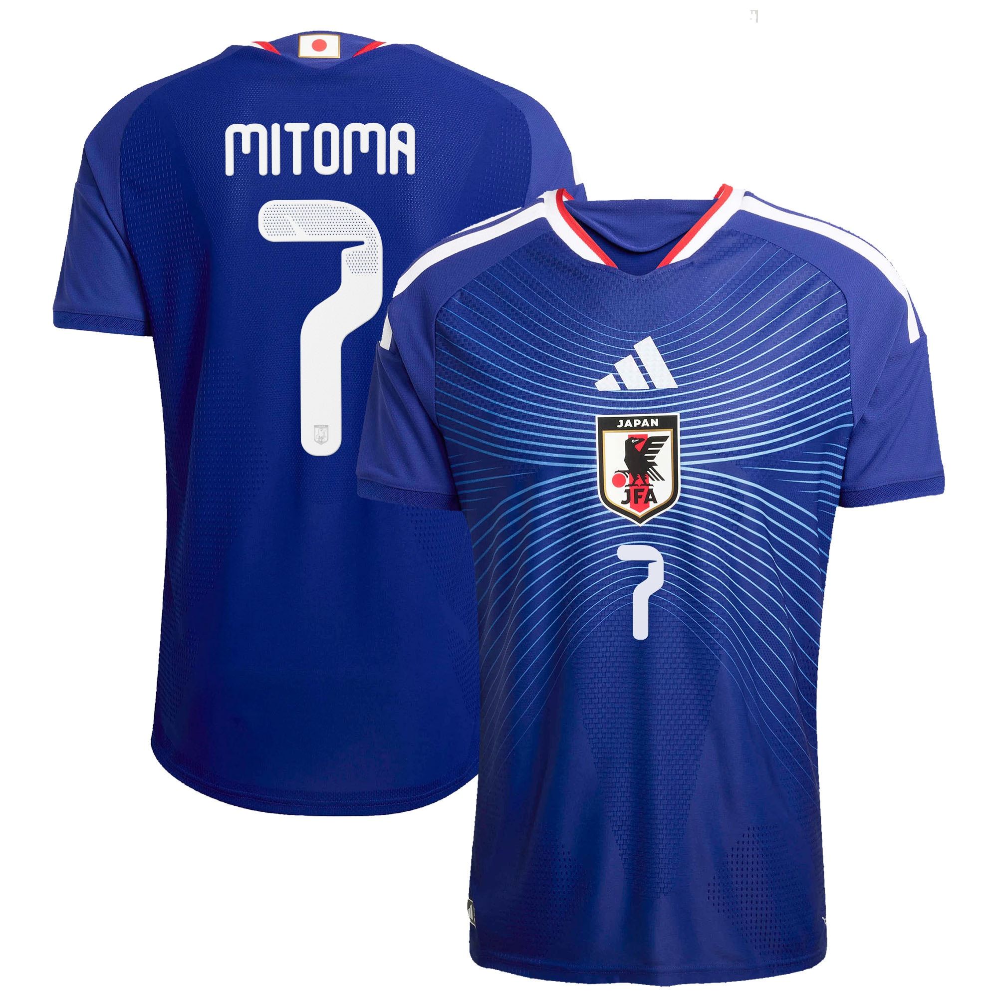 2000x2000 Japan adidas Authentic Home Shirt 2026 with Mitoma 7 printing