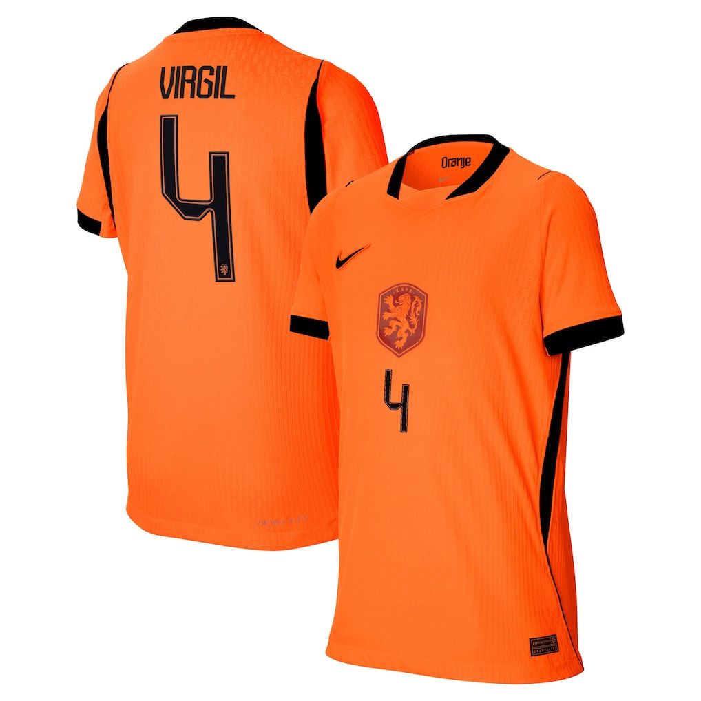 1018x1018 Virgil van Dijk Netherlands National Team Nike Youth 2026 Home Match Authentic Jersey