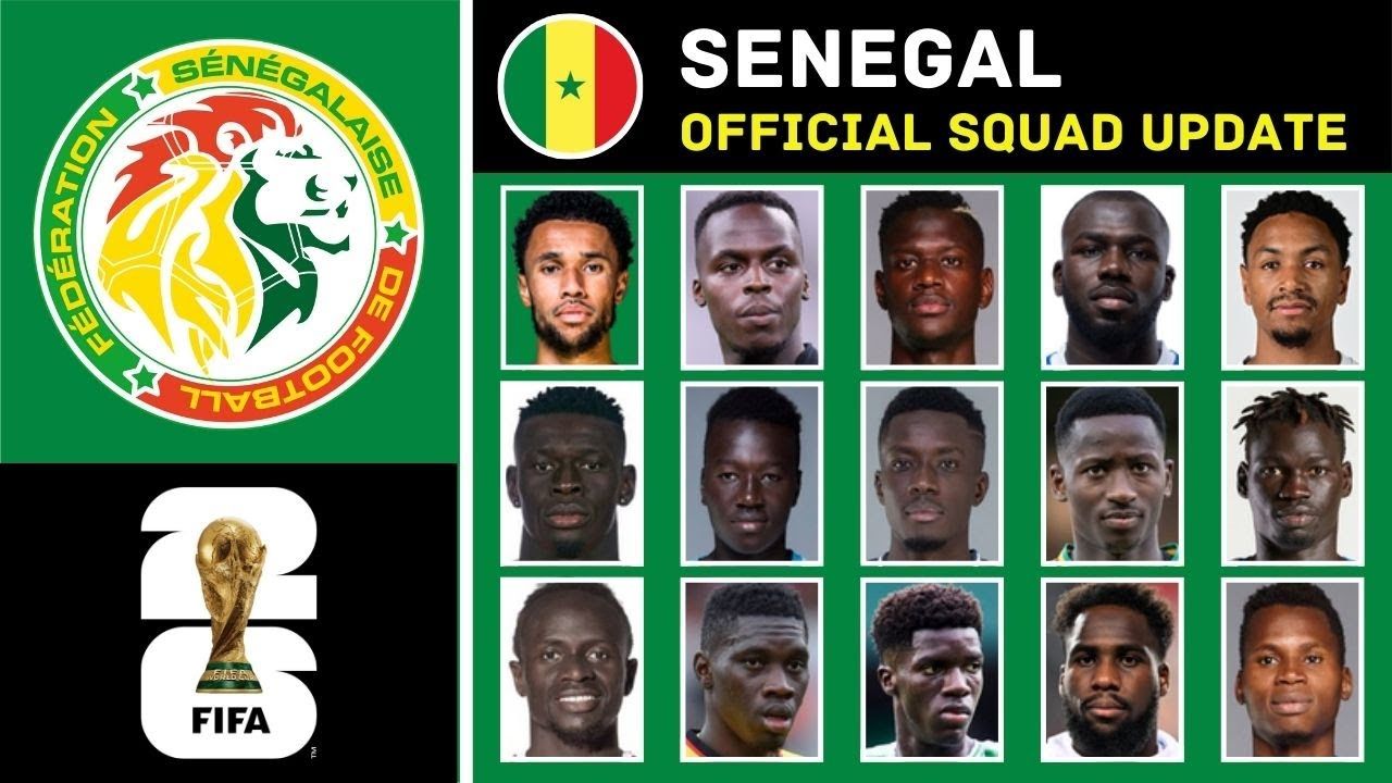 1280x720 SENEGAL Squad FIFA World Cup 2026 Qualifiers March