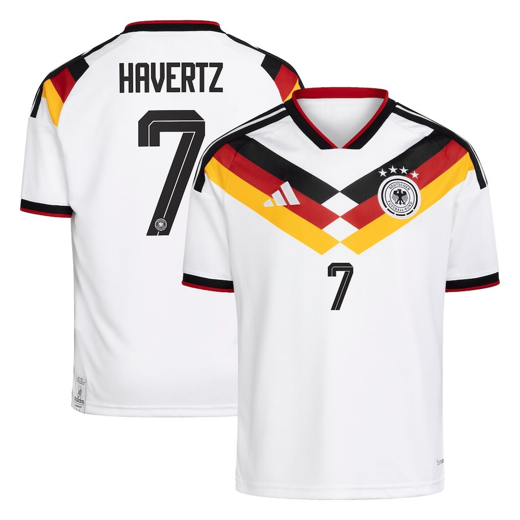 1018x1018 Germany National Team adidas Home Shirt 2026 with Havertz 7 printing