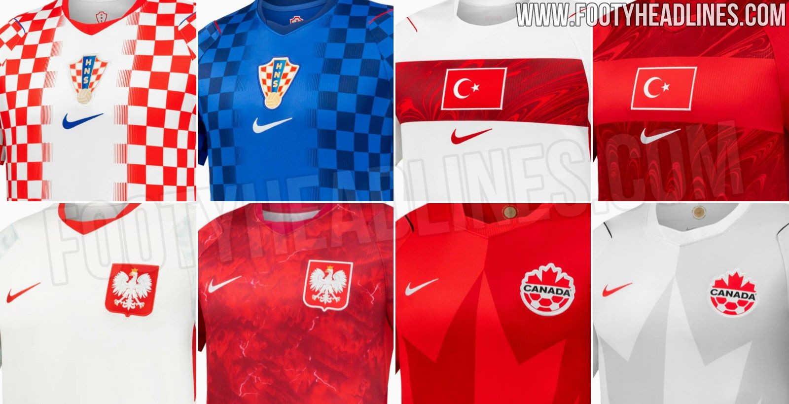 1600x819 Nike Croatia, Turkey, Poland & Canada (2026 World Cup) Kits Leaked