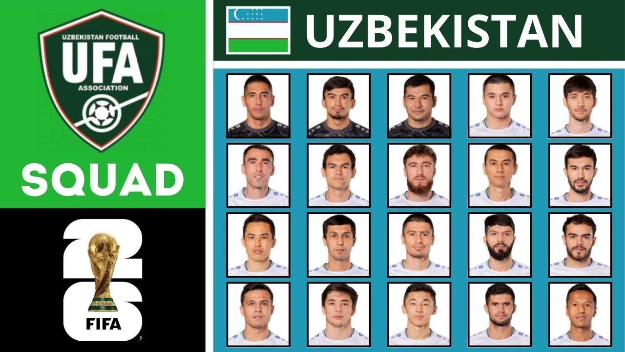 1280x720 UZBEKISTAN Squad FIFA World Cup 2026 Qualifiers September Matches vs North Korea & Kyrgyzstan