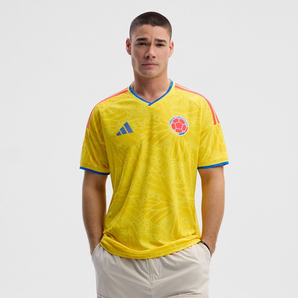 1018x1018 Men's adidas Yellow Colombia National Team FIFA x World Cup 2026 Home On Field Authentic Jersey