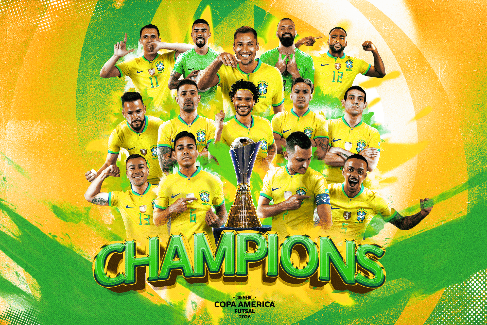 1920x1280 Brazil won an epic final and are the champions of the CONMEBOL Copa América Futsal 2026™