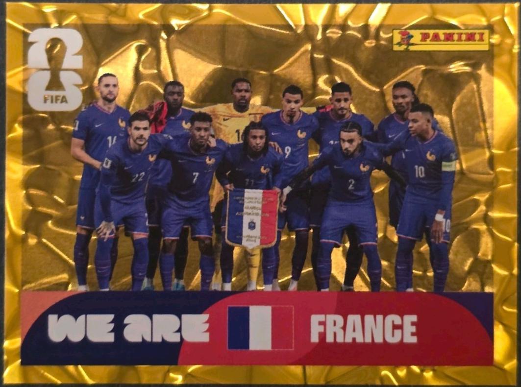 1063x790 France Team [Gold Flood Crumple] #FRA13 Prices Panini FIFA World Cup Sticker Collection