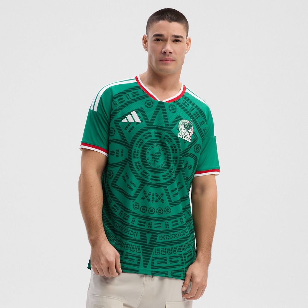 1018x1018 Men's Adidas Green Mexico National Team 2026 Home On Field Authentic Jersey