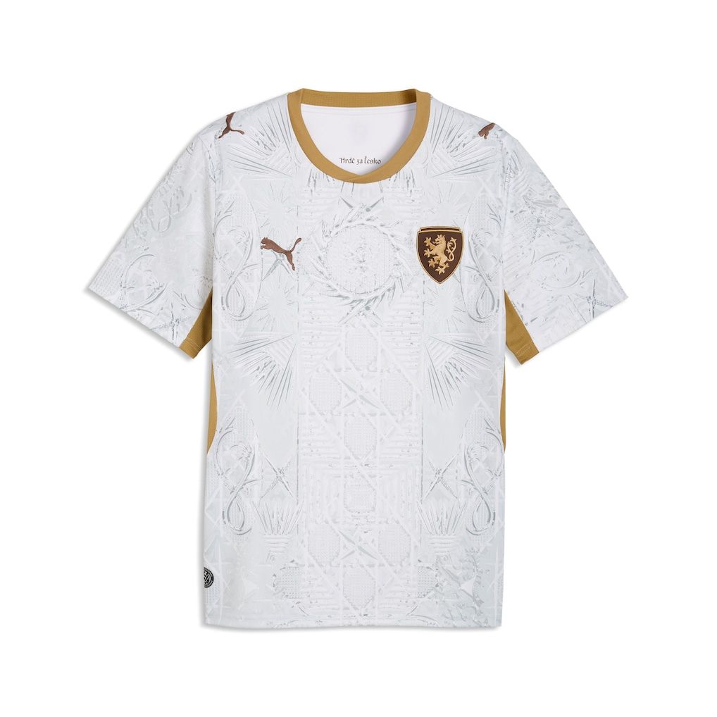 1018x1018 Men's Puma White Czech Republic National Team 2026 Away Replica Jersey