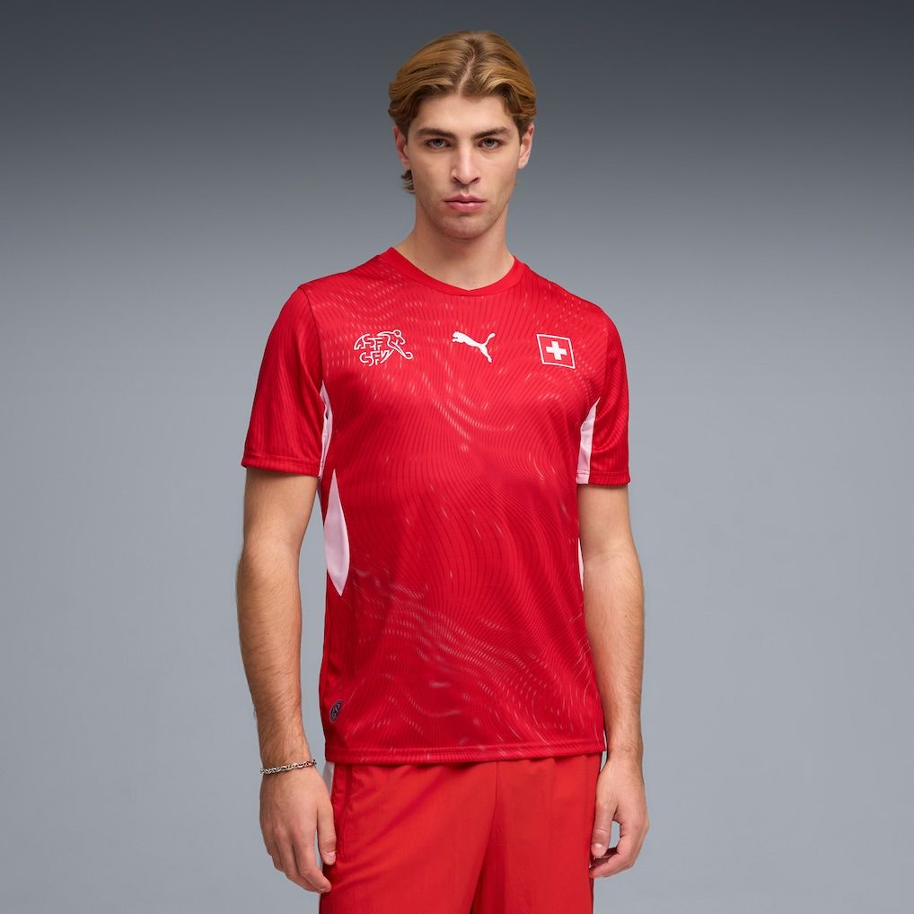 1018x1018 Men's Puma Red Switzerland National Team 2026 Home Replica Jersey
