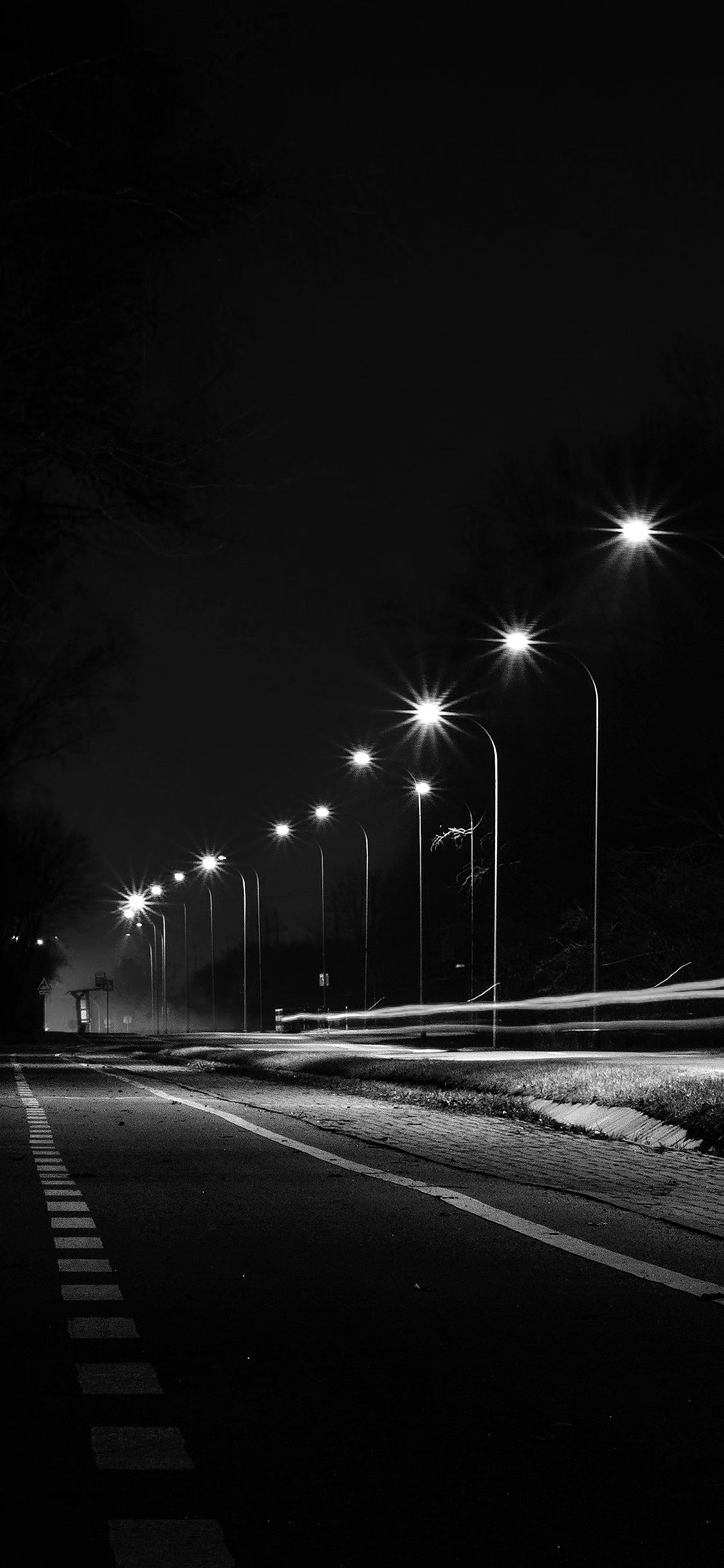 1125x2436 Black With Light Wallpaper