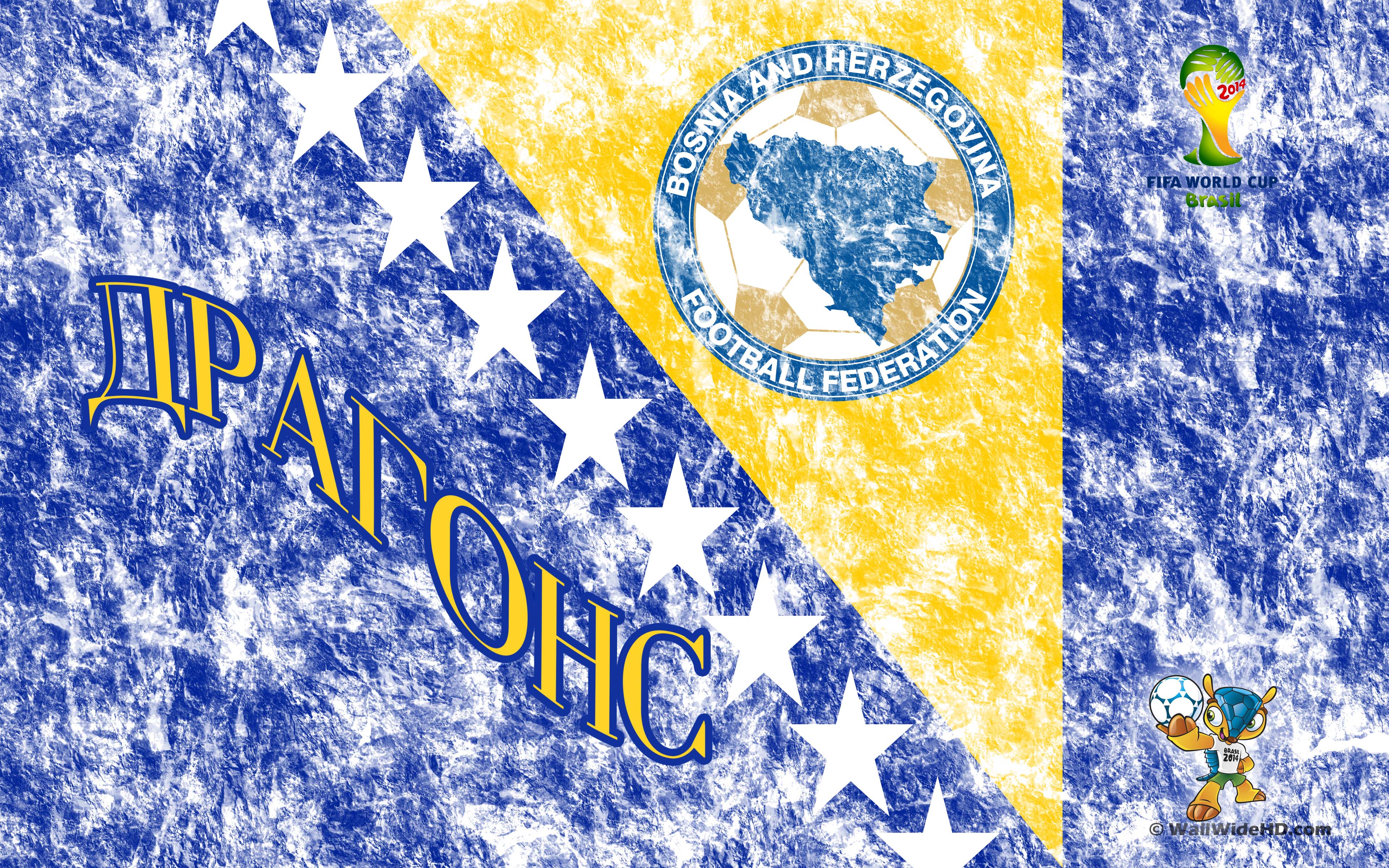 3840x2400 Bosnia And Herzegovina Flag Wallpaper