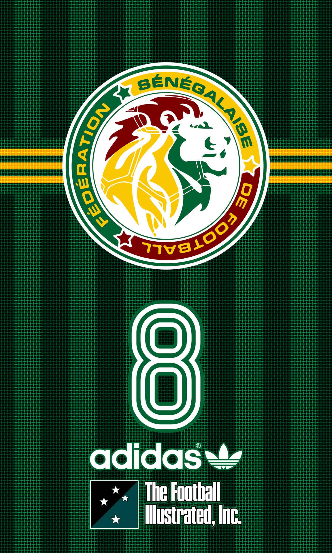 1152x1920 Download Senegal Emblem With Adidas Logo Wallpaper