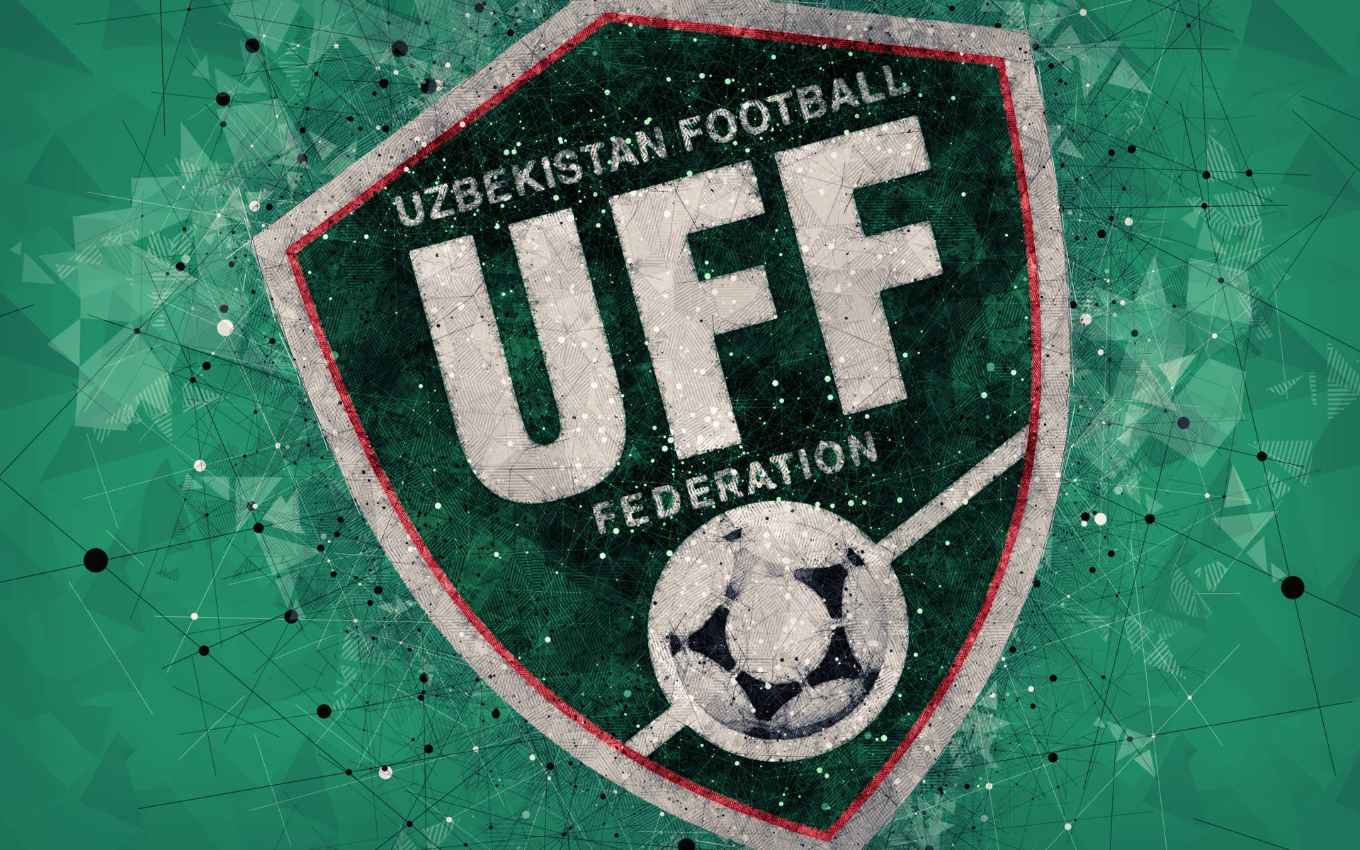 1920x1200 Download Uzbekistan Football Federation Geometric Logo Wallpaper