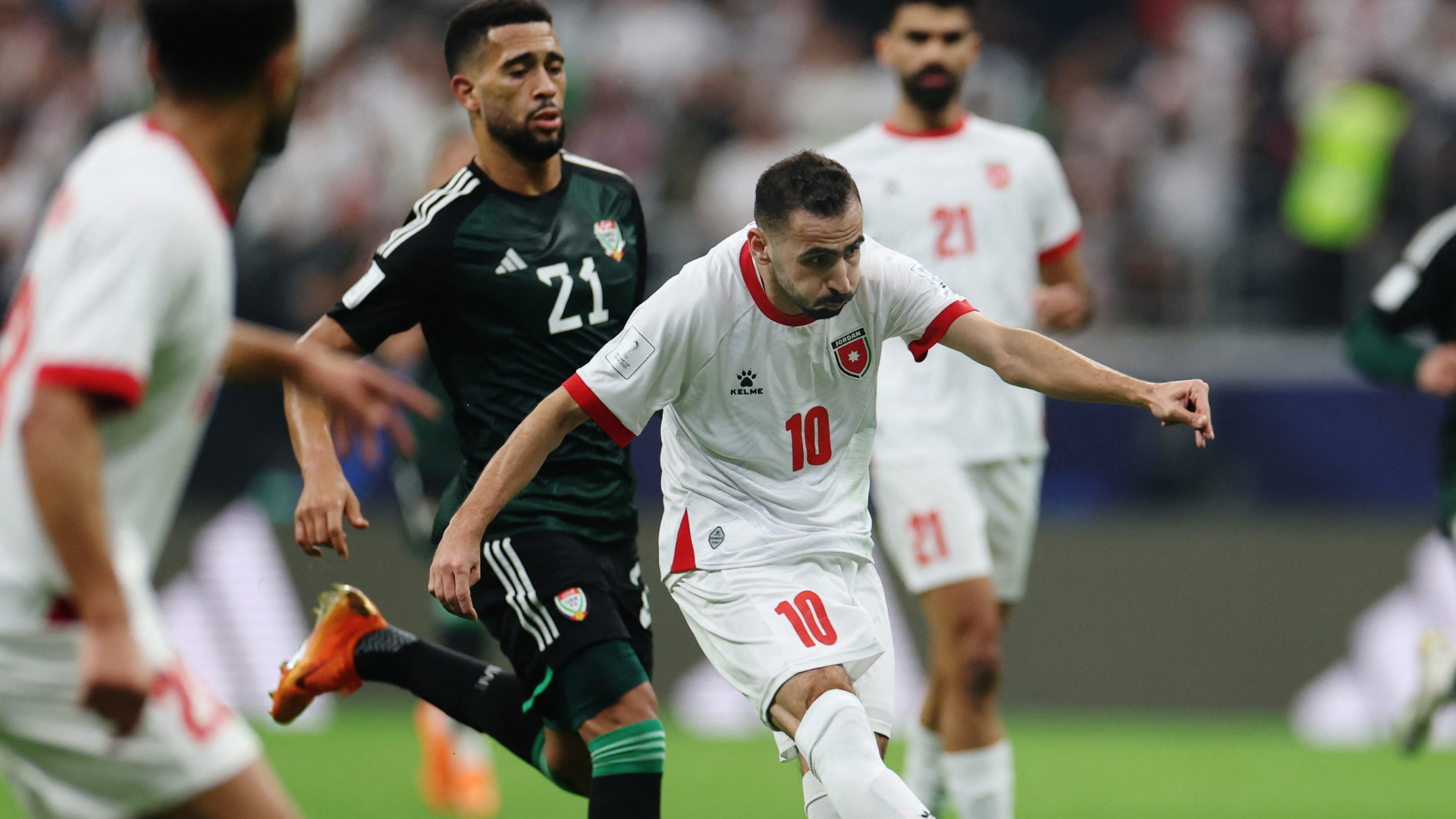 1920x1080 Live! Jordan vs United Arab Emirates in the FIFA Arab Cup Qatar 2025 on beIN SPORTS
