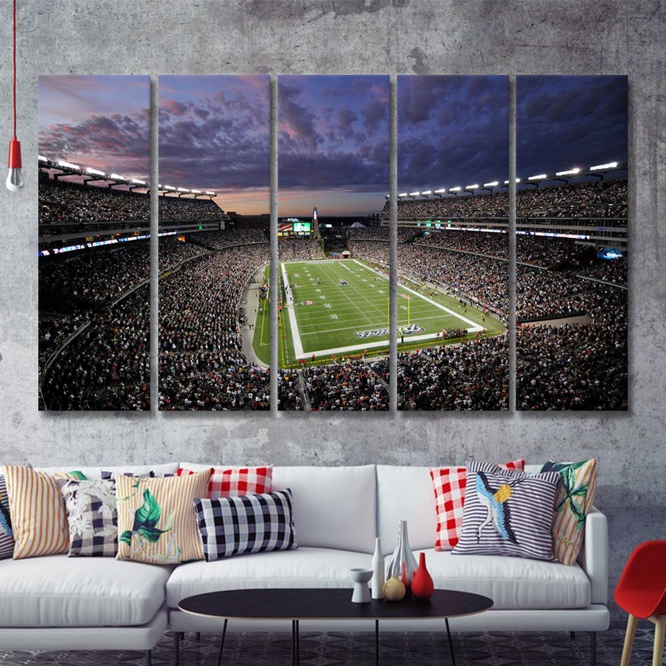 960x960 Gillette Stadium 5 Piece B Multi Panels Canvas Prints Wall Art