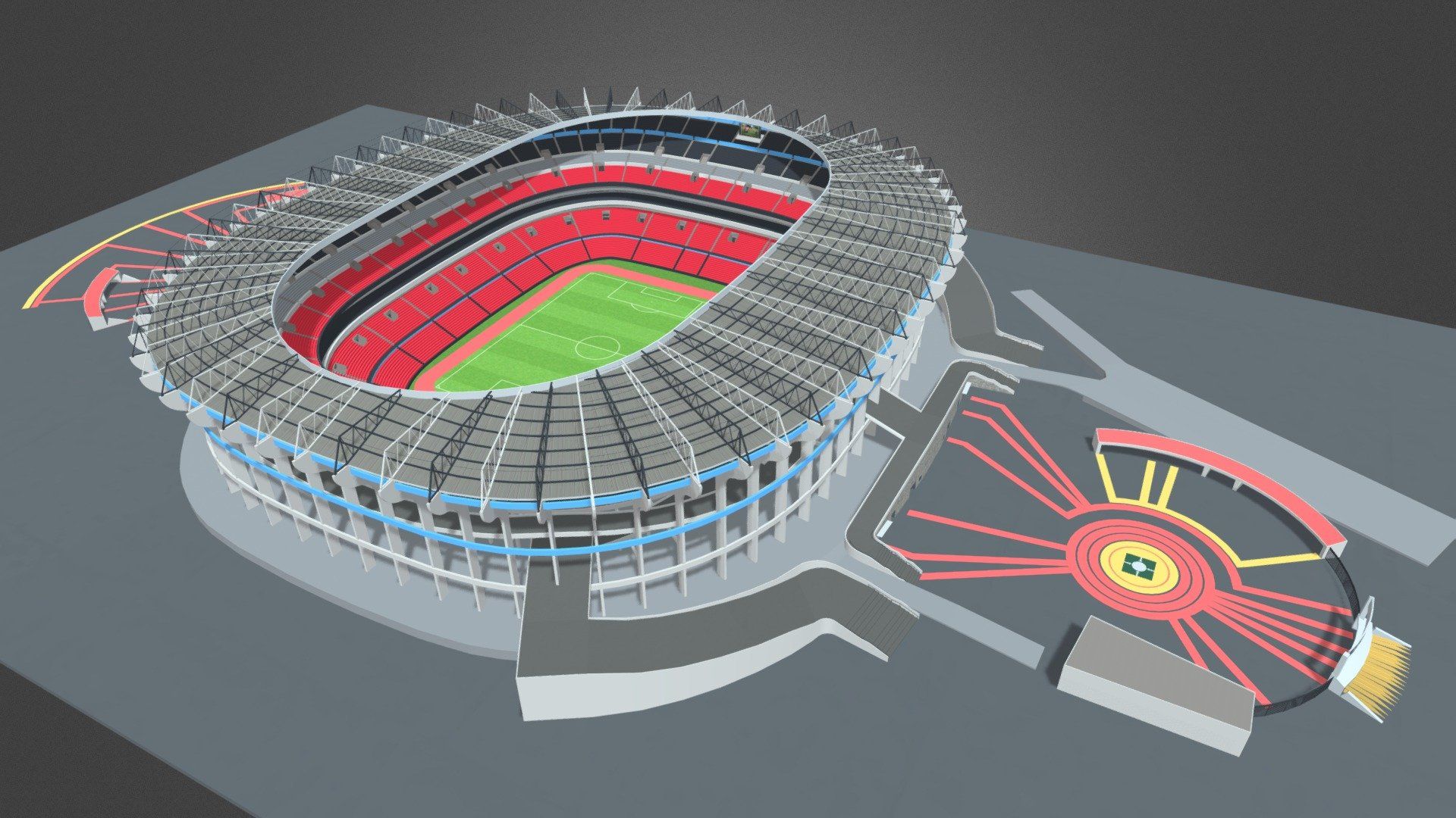 1920x1080 Aztec Stadium 3D Mexico City model by nuralam018 [813fd48]