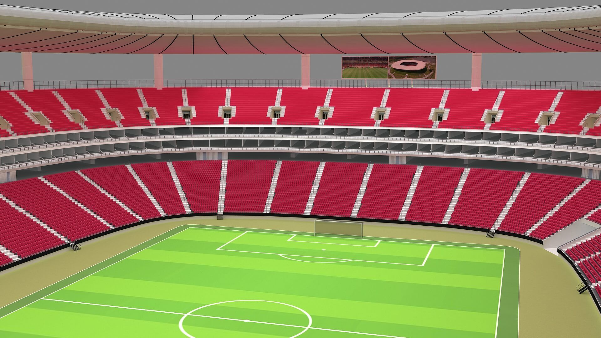 1920x1080 Estadio Akron Stadium Mexico 3D Model