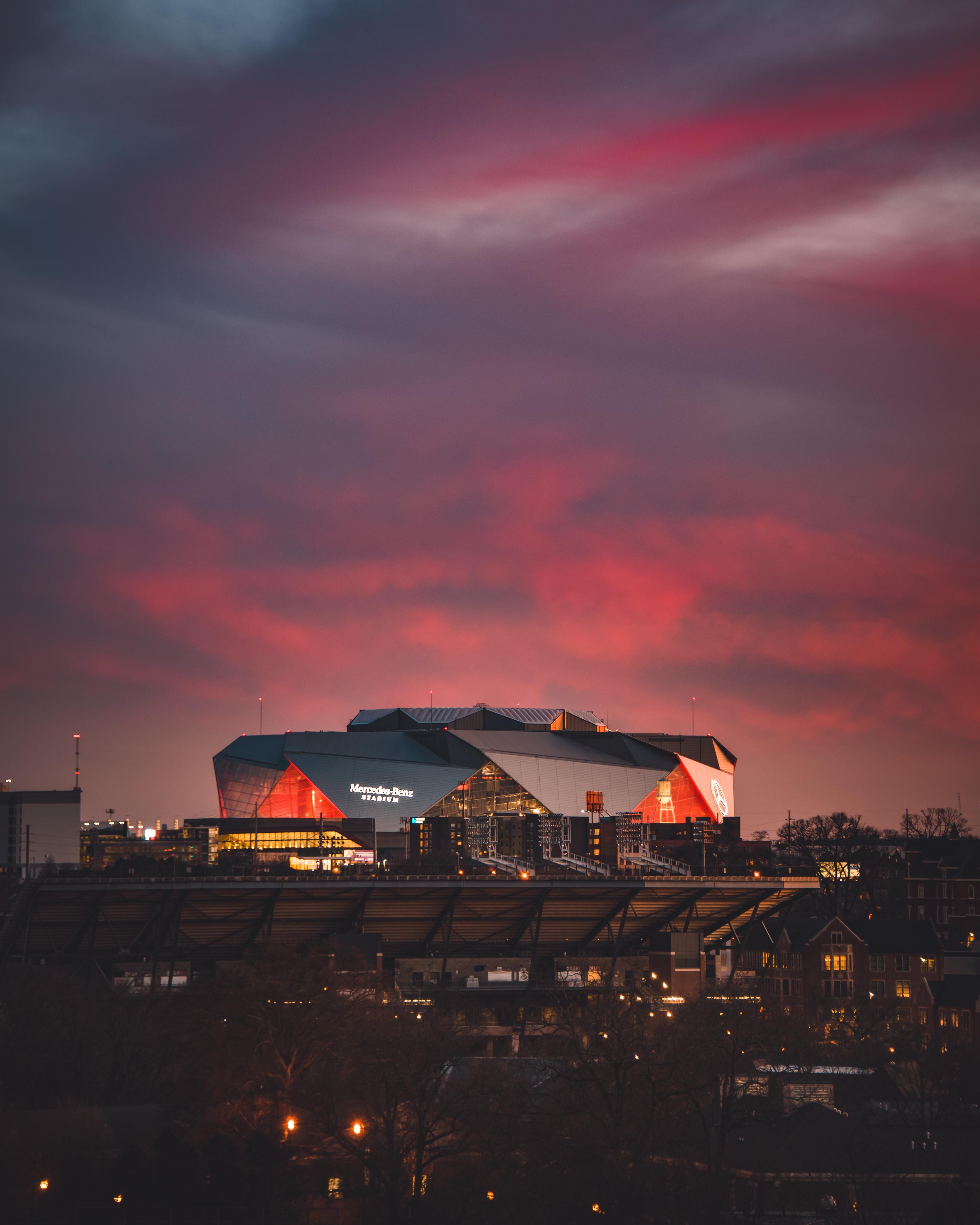4016x5020 The Mercedes Benz Stadium Looking Evil Under Yesterday's Sunset