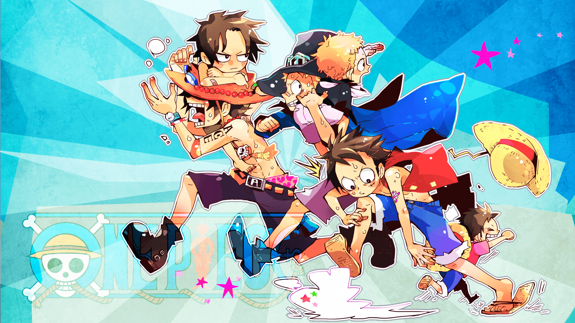 1920x1080 One Piece Wallpaper Sabo Ace Luffy Wallpaper